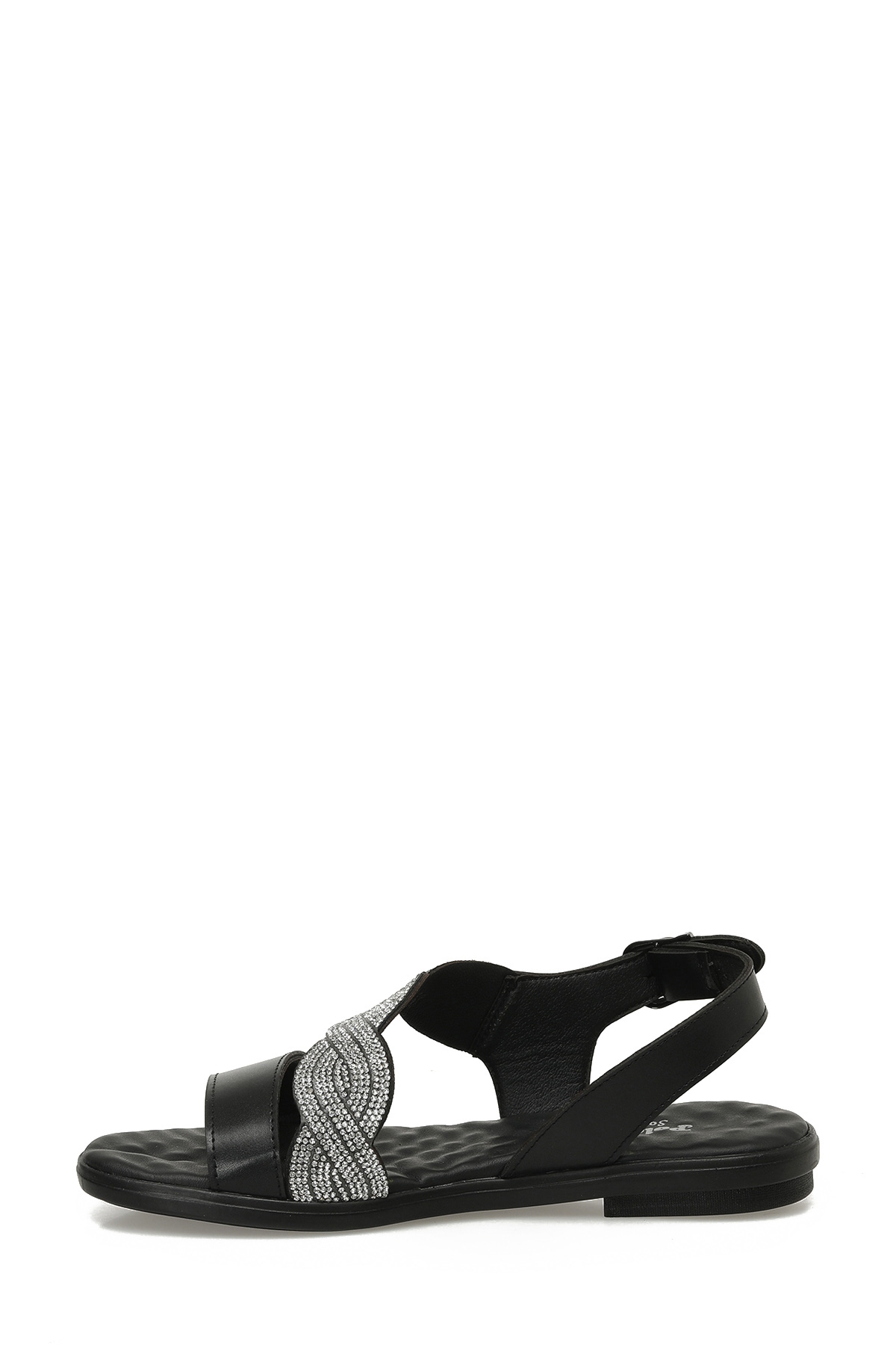 325054.Z 5FX Siyah Kadın Düz Sandalet - Görsel 4