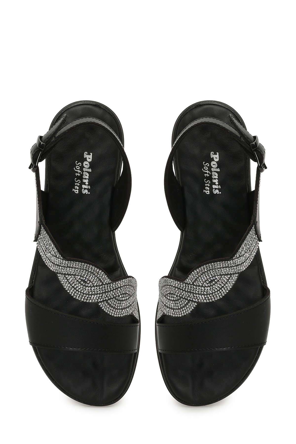325054.Z 5FX Siyah Kadın Düz Sandalet - Görsel 5