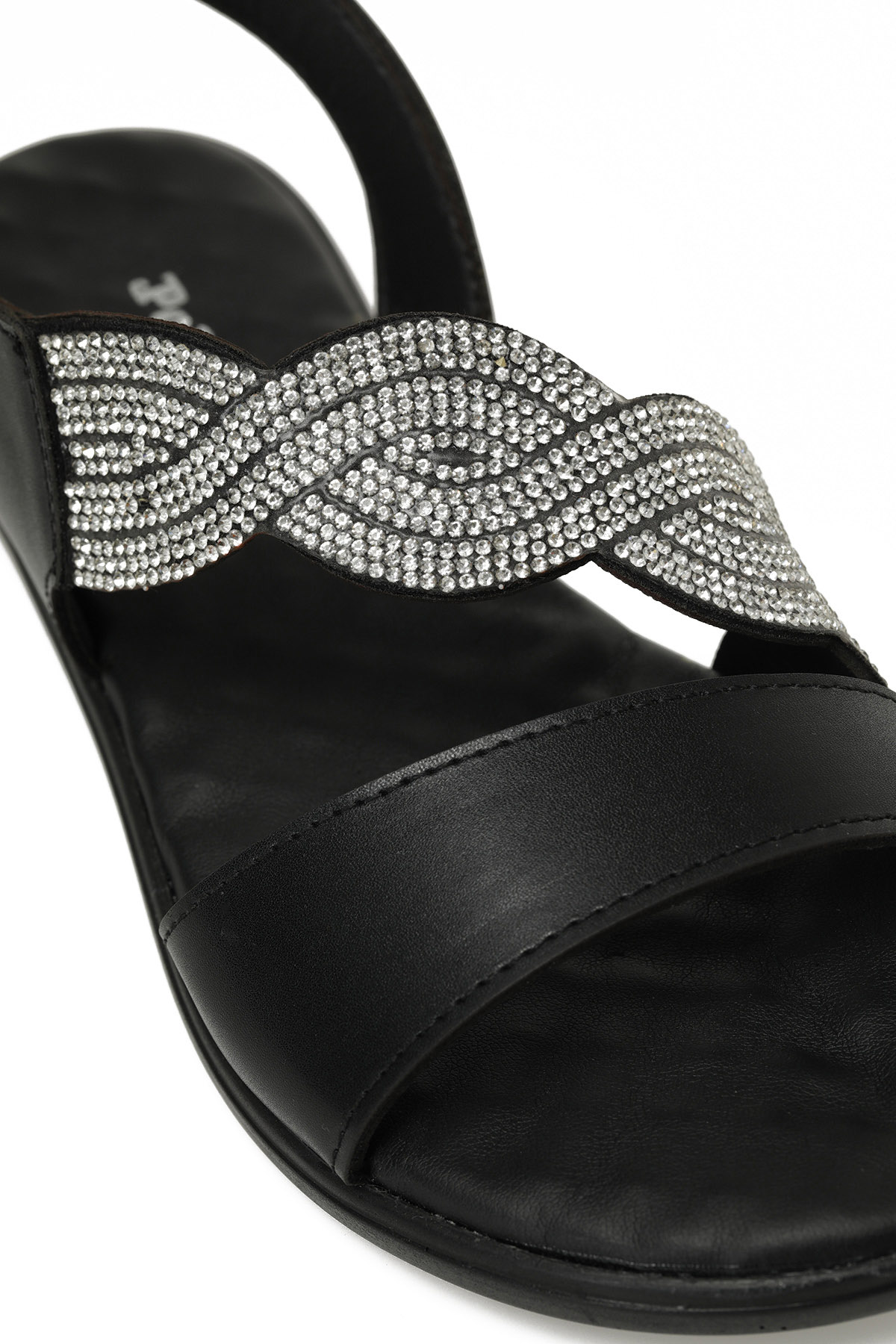 325054.Z 5FX Siyah Kadın Düz Sandalet - Görsel 8