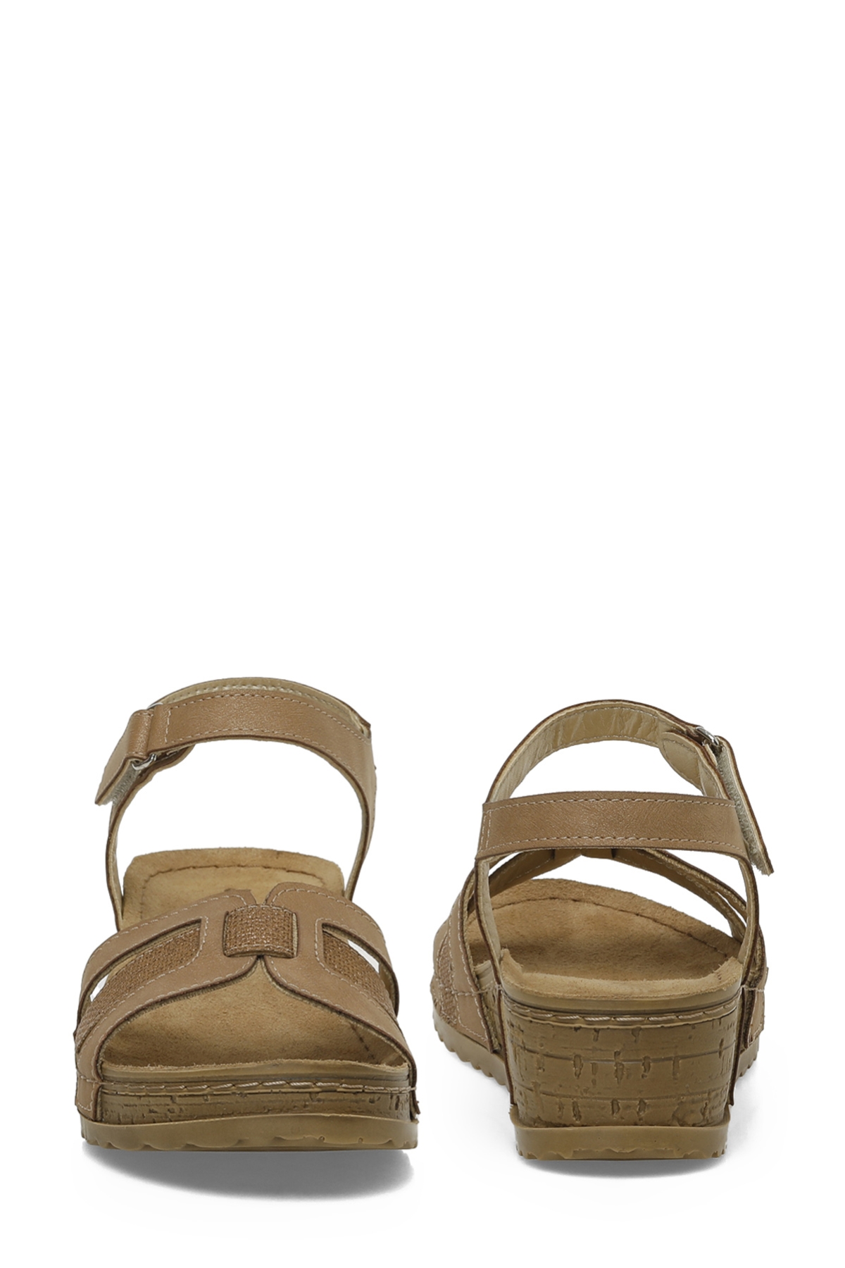 166950.Z5FX Taba Kadın Düz Sandalet - Görsel 6