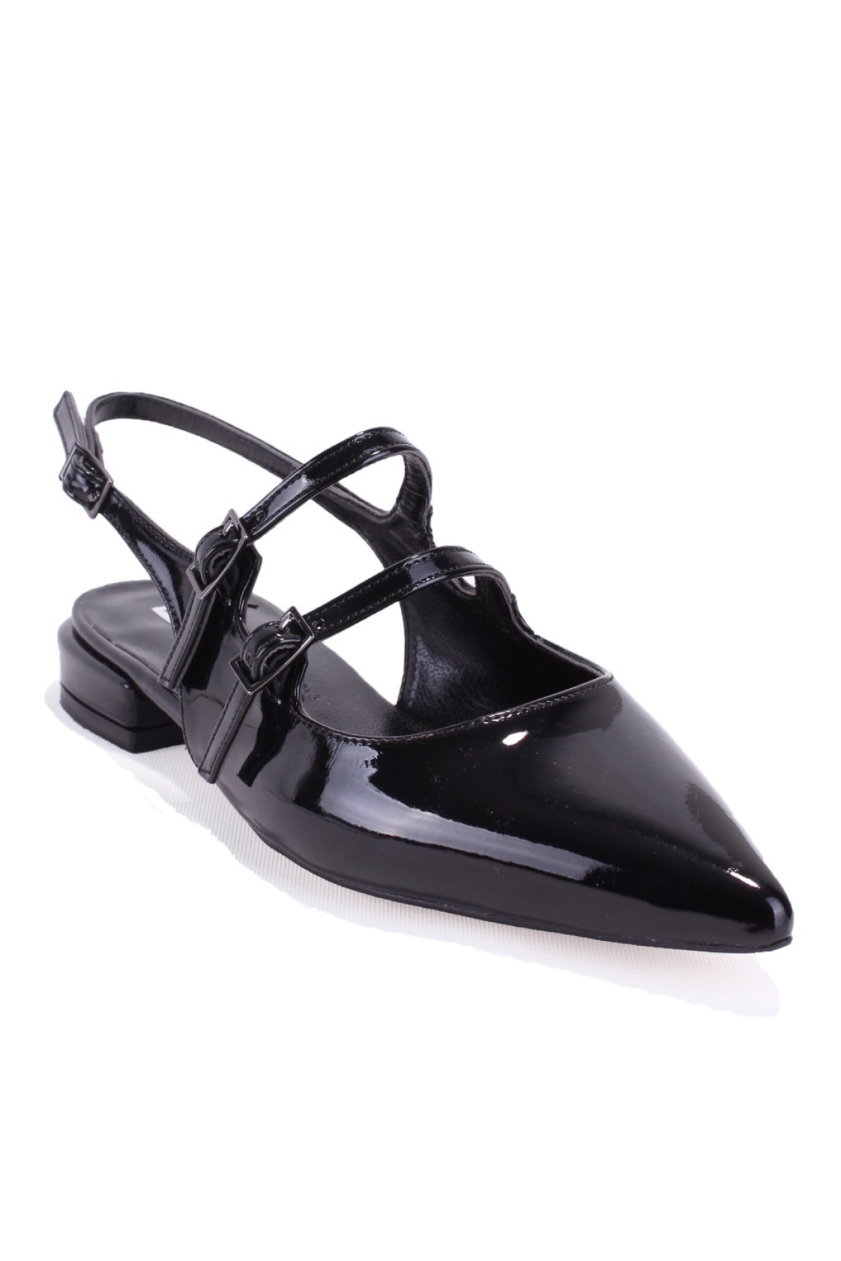 DZA07-72561 Siyah Rugan Topuklu Klasik Kadın Ayakkabı - Görsel 2