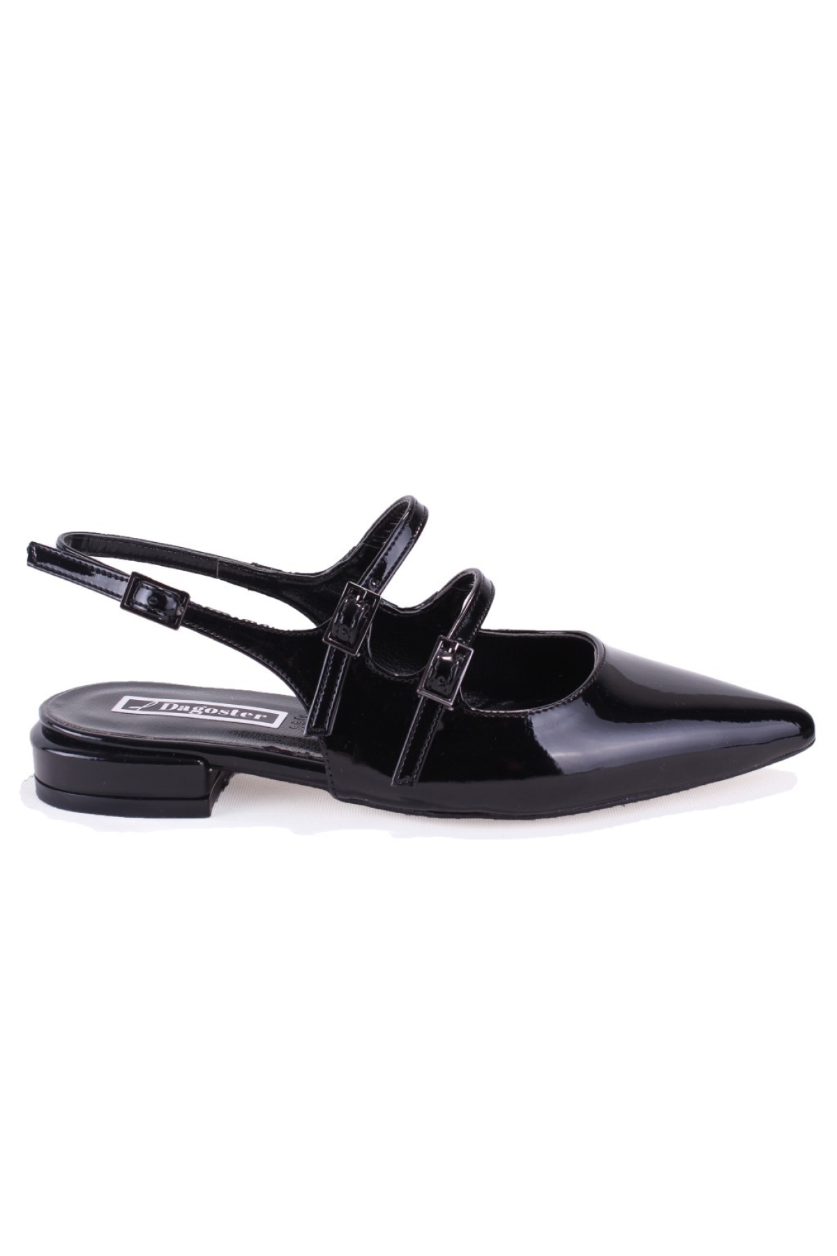 DZA07-72561 Siyah Rugan Topuklu Klasik Kadın Ayakkabı - Görsel 3