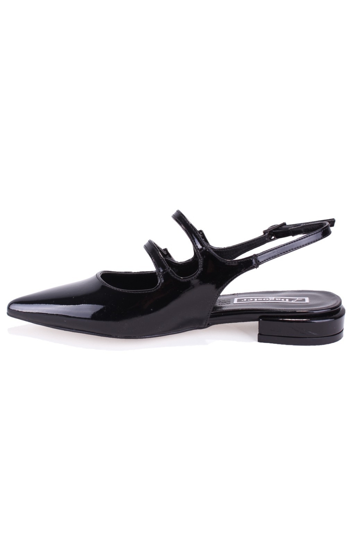 DZA07-72561 Siyah Rugan Topuklu Klasik Kadın Ayakkabı - Görsel 4