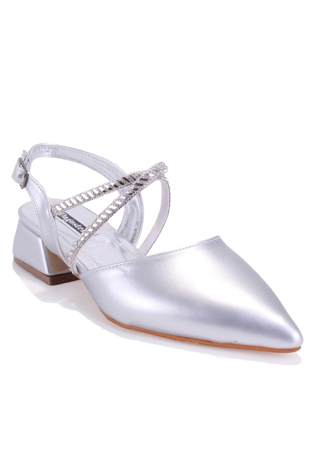DZA07-1143311 Gümüş Klasik Topuklu Kadın Ayakkabı - Görsel 2