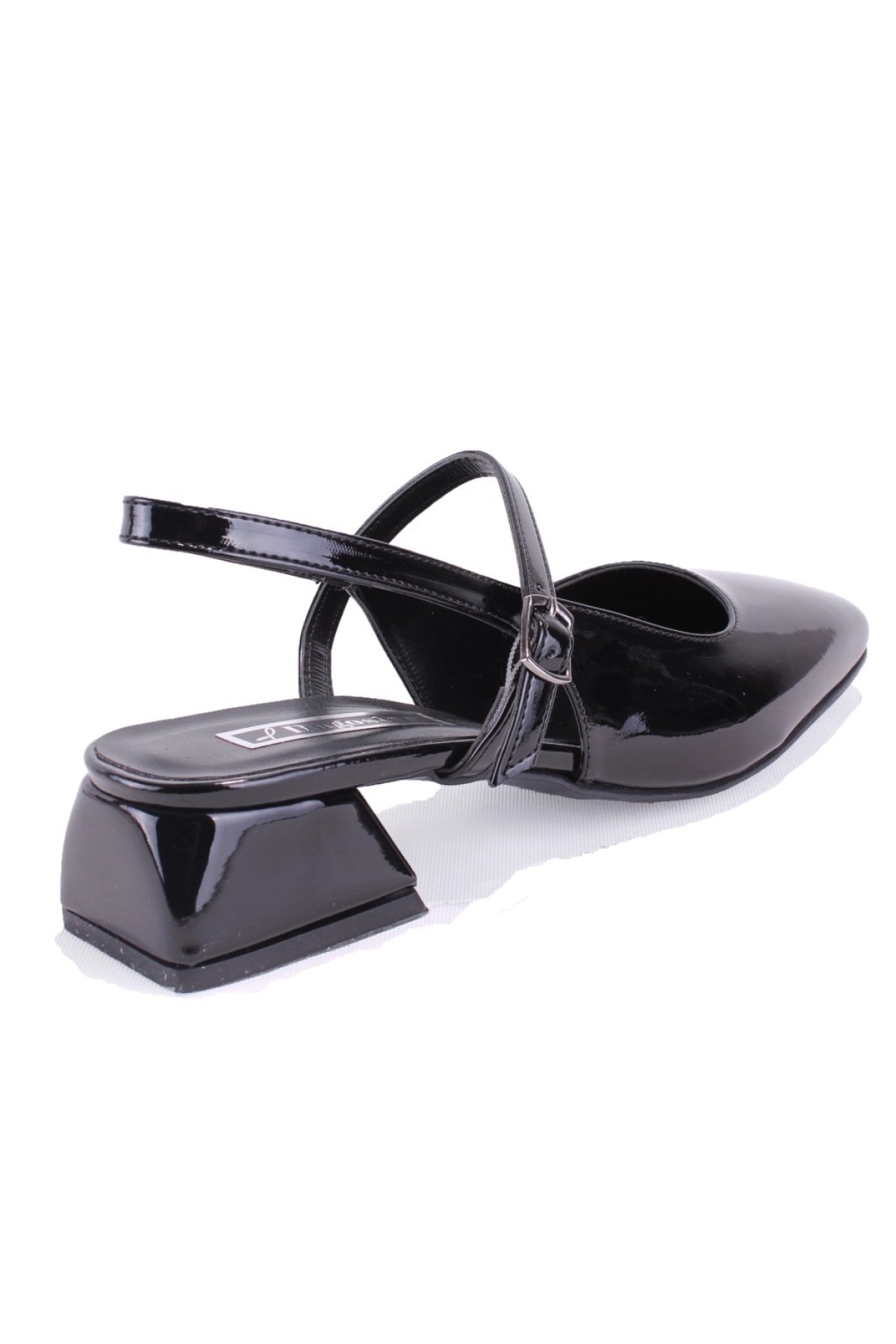 DZA07-81500 Siyah Rugan Klasik Topuklu Kadın Ayakkabı - Görsel 5