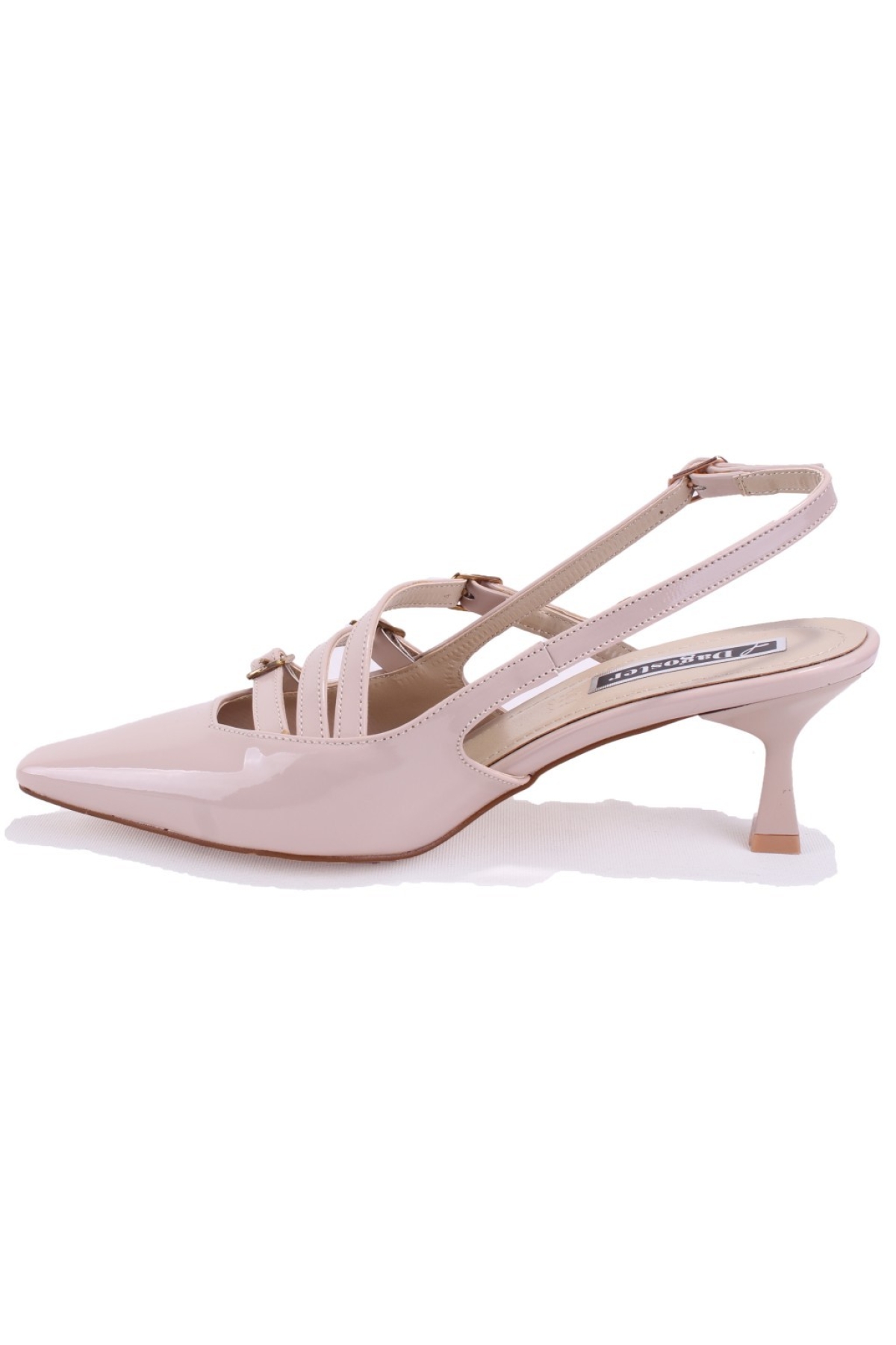 DZA07-725491 Ten Rugan Klasik Topuklu Kadın Ayakkabı - Görsel 4