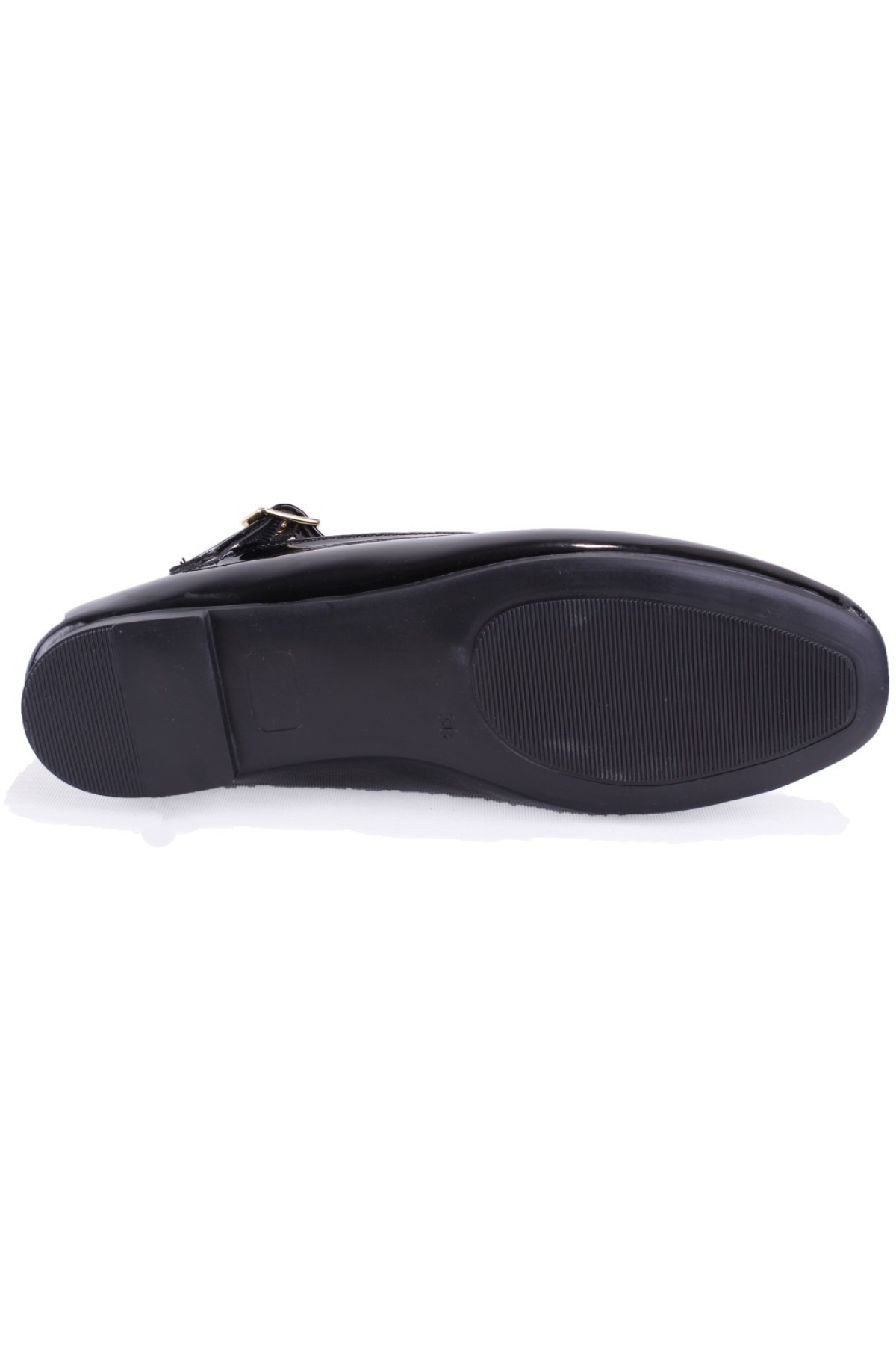 DZA07-115055 Siyah Rugan Günlük Babet Kadın Ayakkabı - Görsel 5