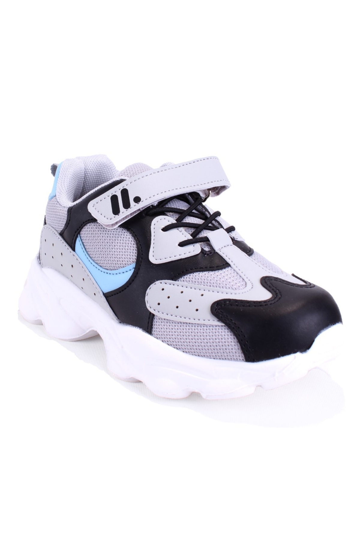 DJA76-AP730 Siyah Gri Ortopedik Günlük Erkek Çocuk Spor Ayakkabı - Görsel 2