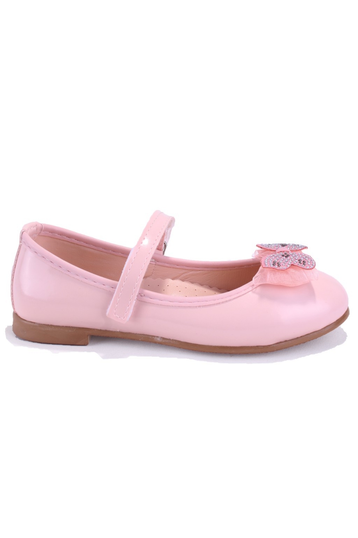 DJA76-HY10002 Pudra Rugan Ortopedik Kız Çocuk Babet Ayakkabı - Görsel 3