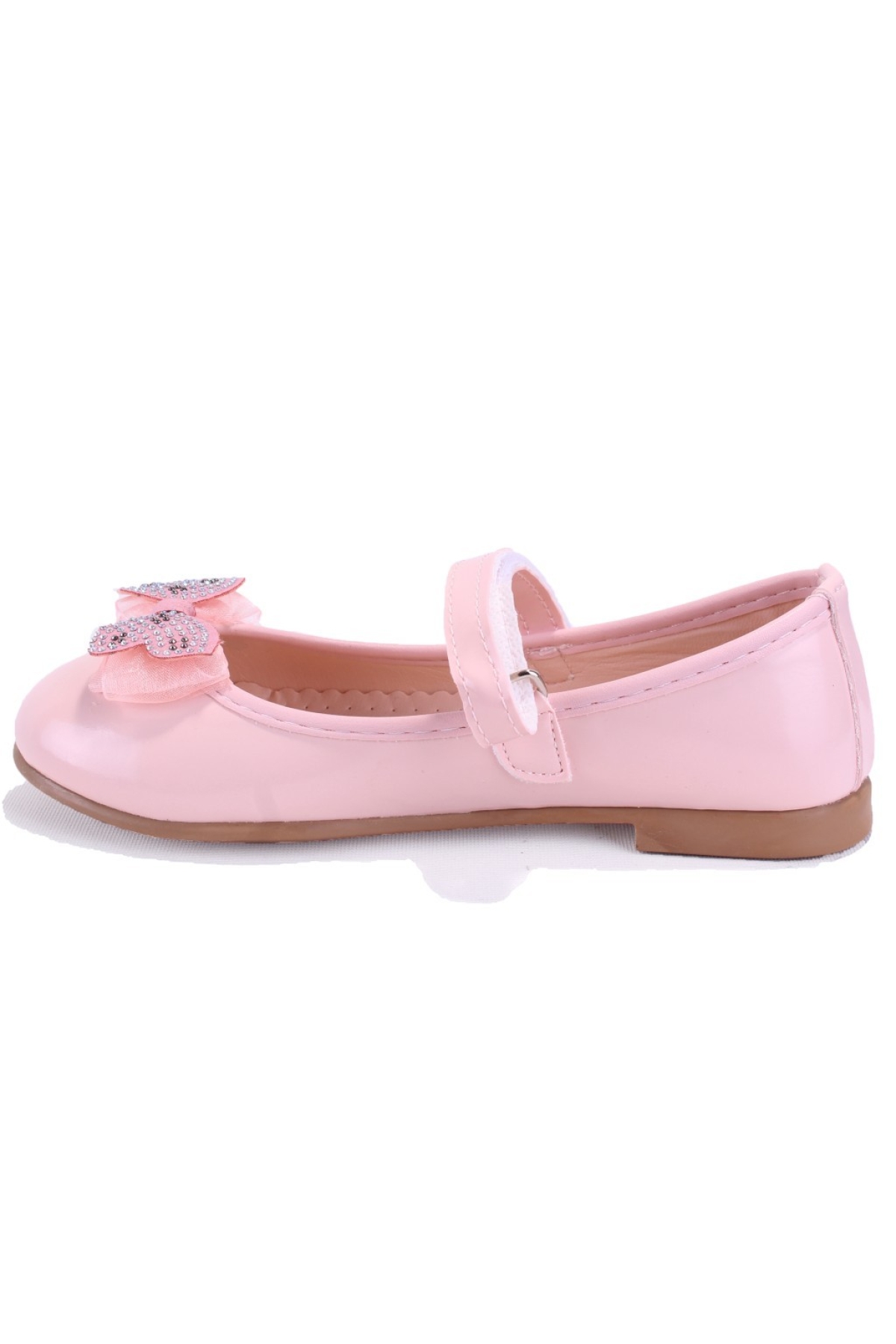 DJA76-HY10002 Pudra Rugan Ortopedik Kız Çocuk Babet Ayakkabı - Görsel 4