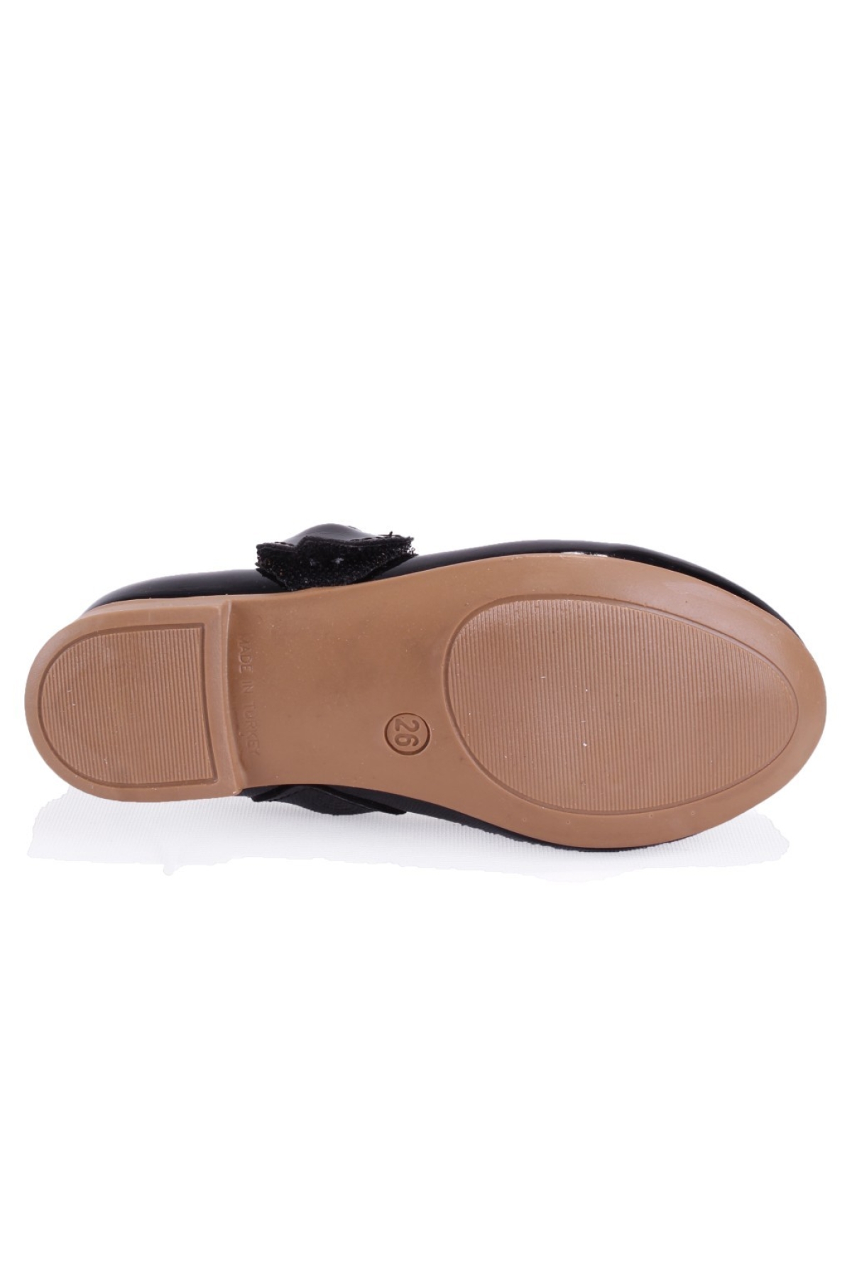 DJA76-HY10005 Siyah Rugan Ortopedik Kız Çocuk Babet Ayakkabı - Görsel 5