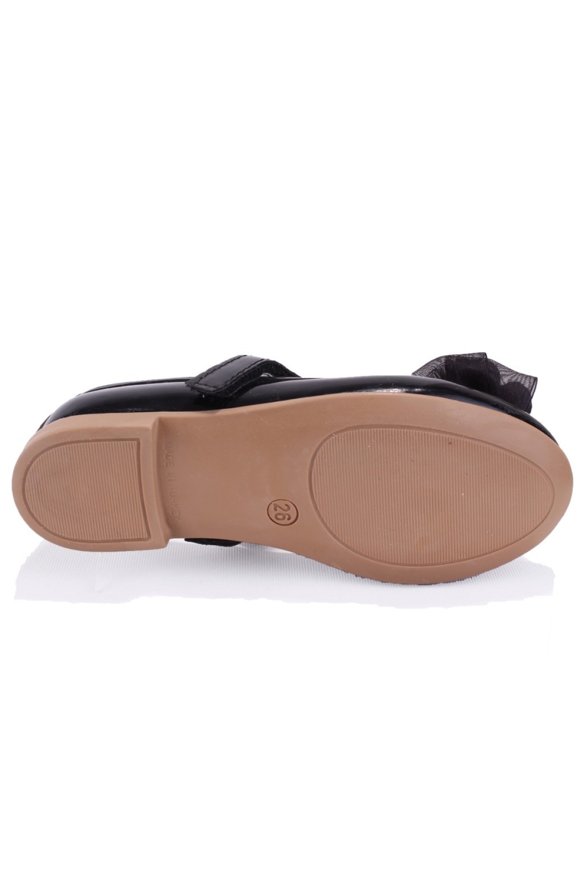 DJA76-HY10002 Siyah Rugan Ortopedik Kız Çocuk Babet Ayakkabı - Görsel 5