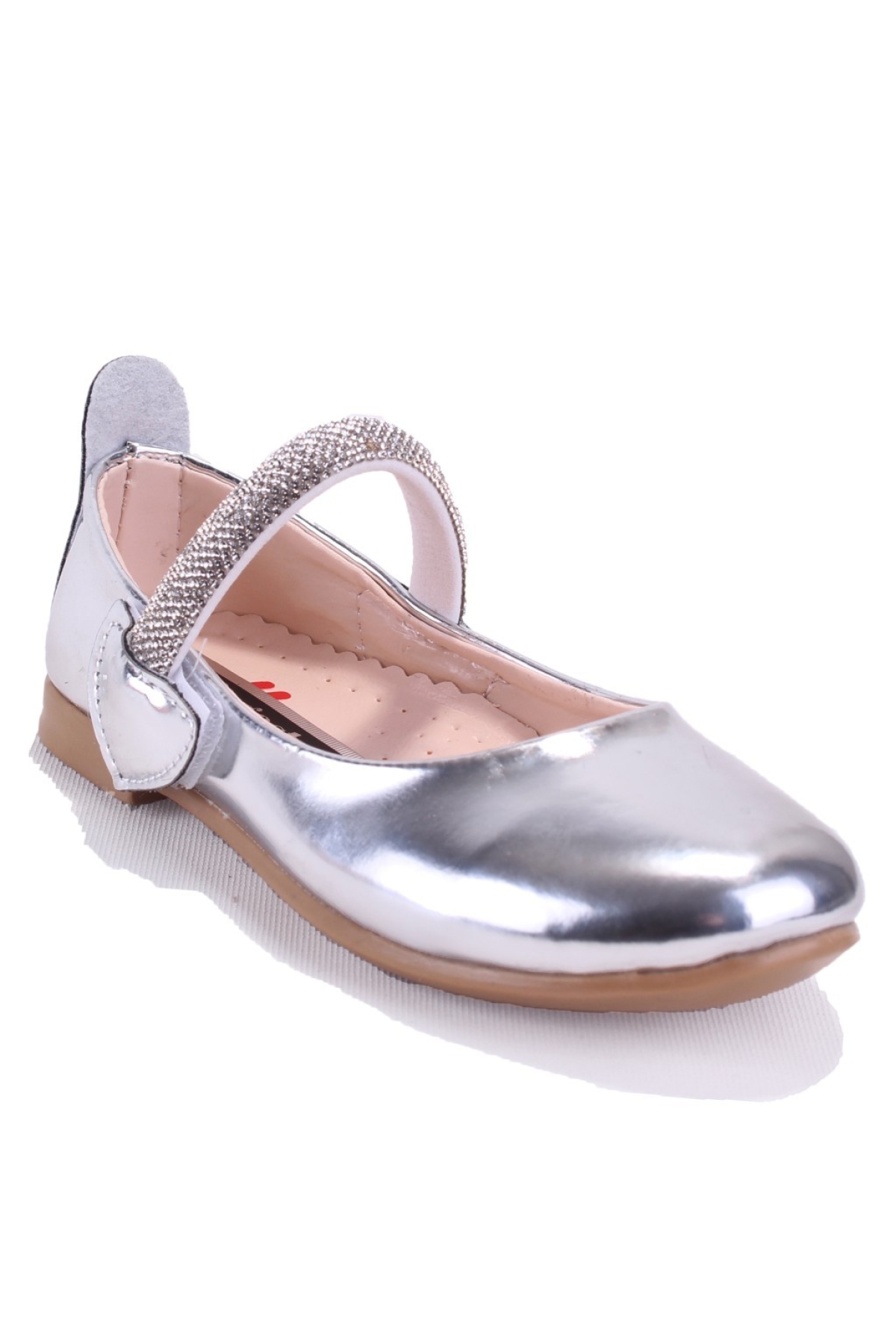 DJA76-HY10005 Gümüş Ayna Ortopedik Kız Çocuk Babet Ayakkabı - Görsel 2