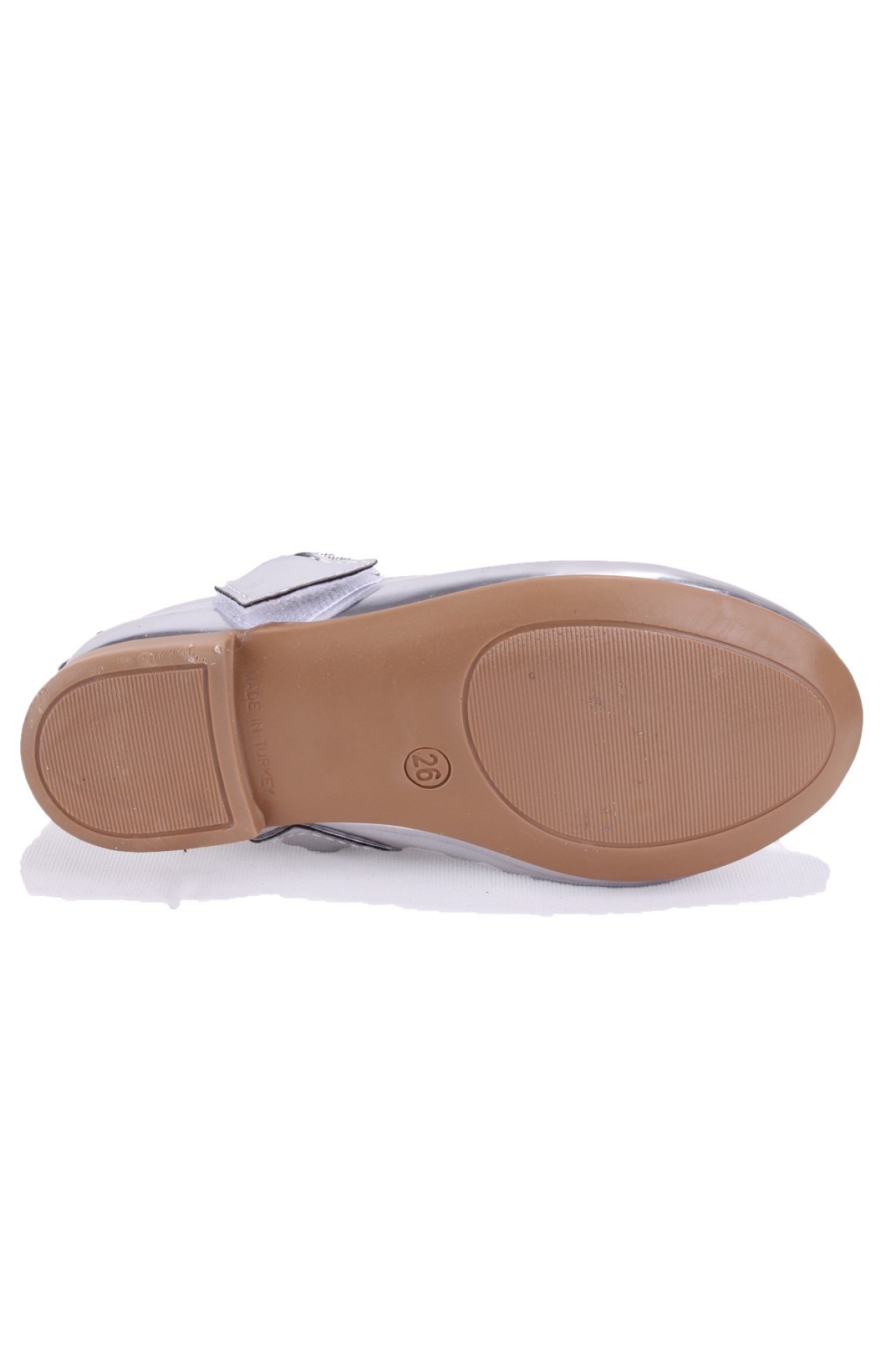 DJA76-HY10005 Gümüş Ayna Ortopedik Kız Çocuk Babet Ayakkabı - Görsel 5