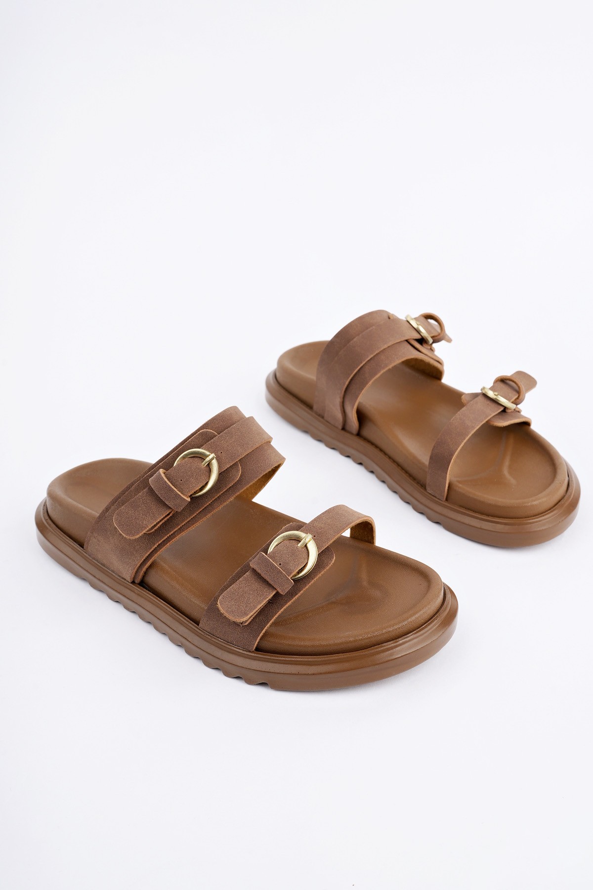 OVELA Çift Bantlı Ayarlanabilir Kemerli Günlük Kadın Terlik - Görsel 7