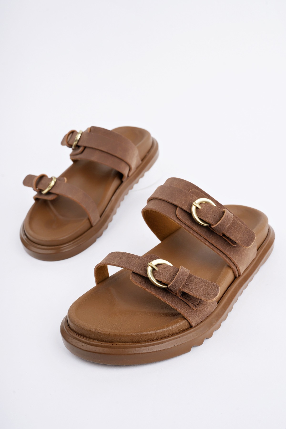 OVELA Çift Bantlı Ayarlanabilir Kemerli Günlük Kadın Terlik - Görsel 8