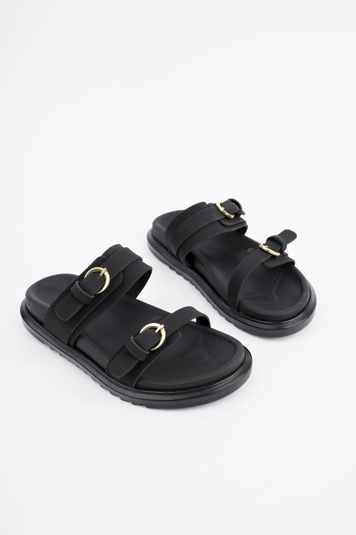 OVELA Çift Bantlı Ayarlanabilir Kemerli Günlük Kadın Terlik - Görsel 7