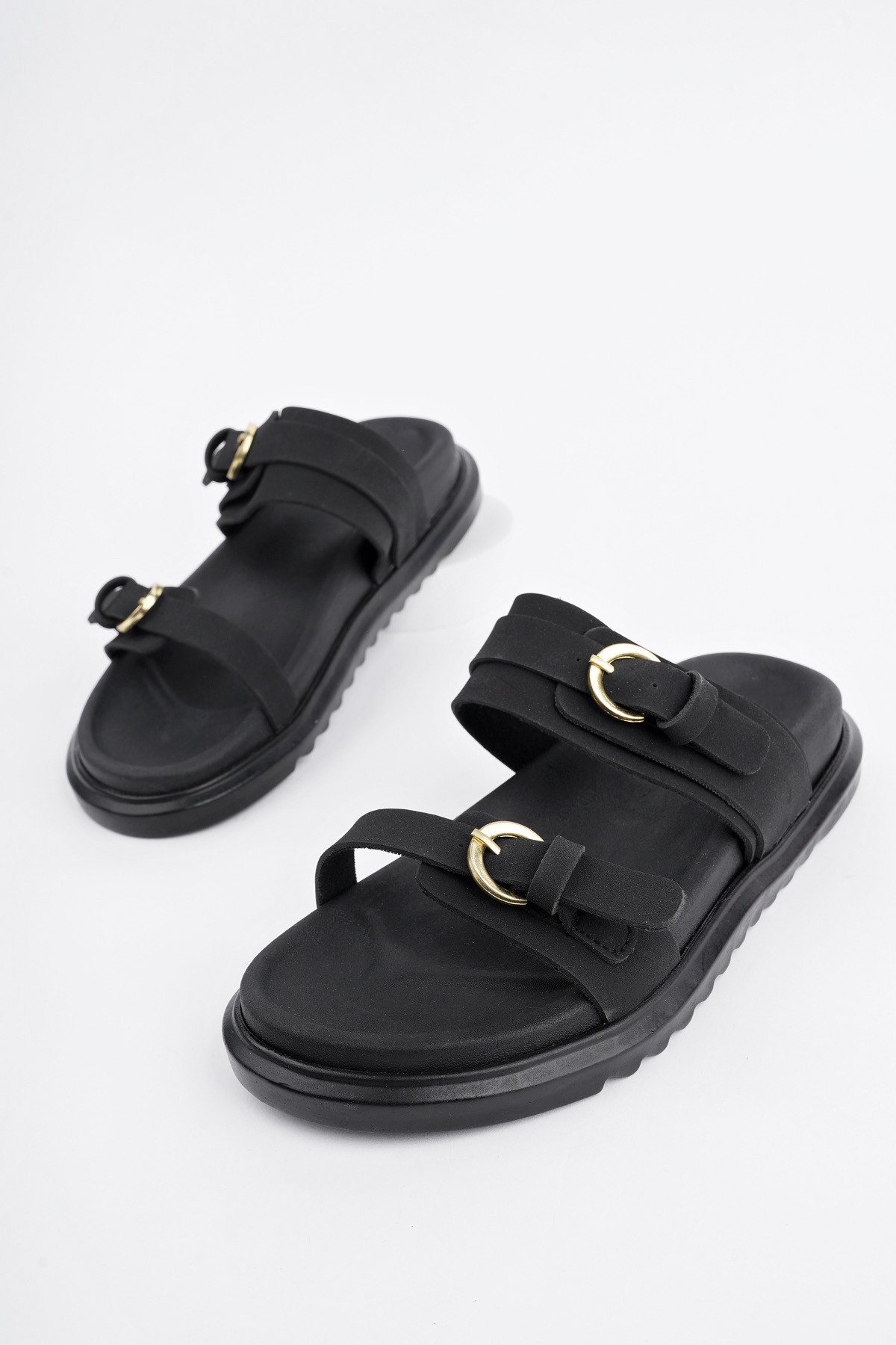 OVELA Çift Bantlı Ayarlanabilir Kemerli Günlük Kadın Terlik - Görsel 8