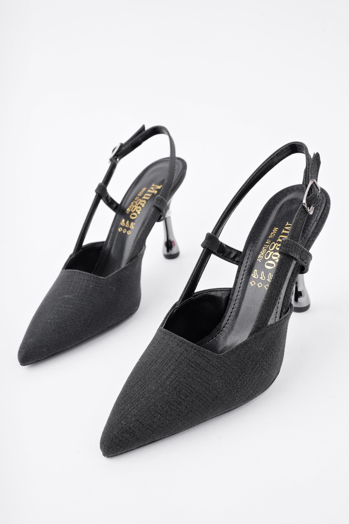 JESİ Sivri Burun Arkası Açık Günlük Klasik Kadın Topuklu Ayakkabı - Görsel 2