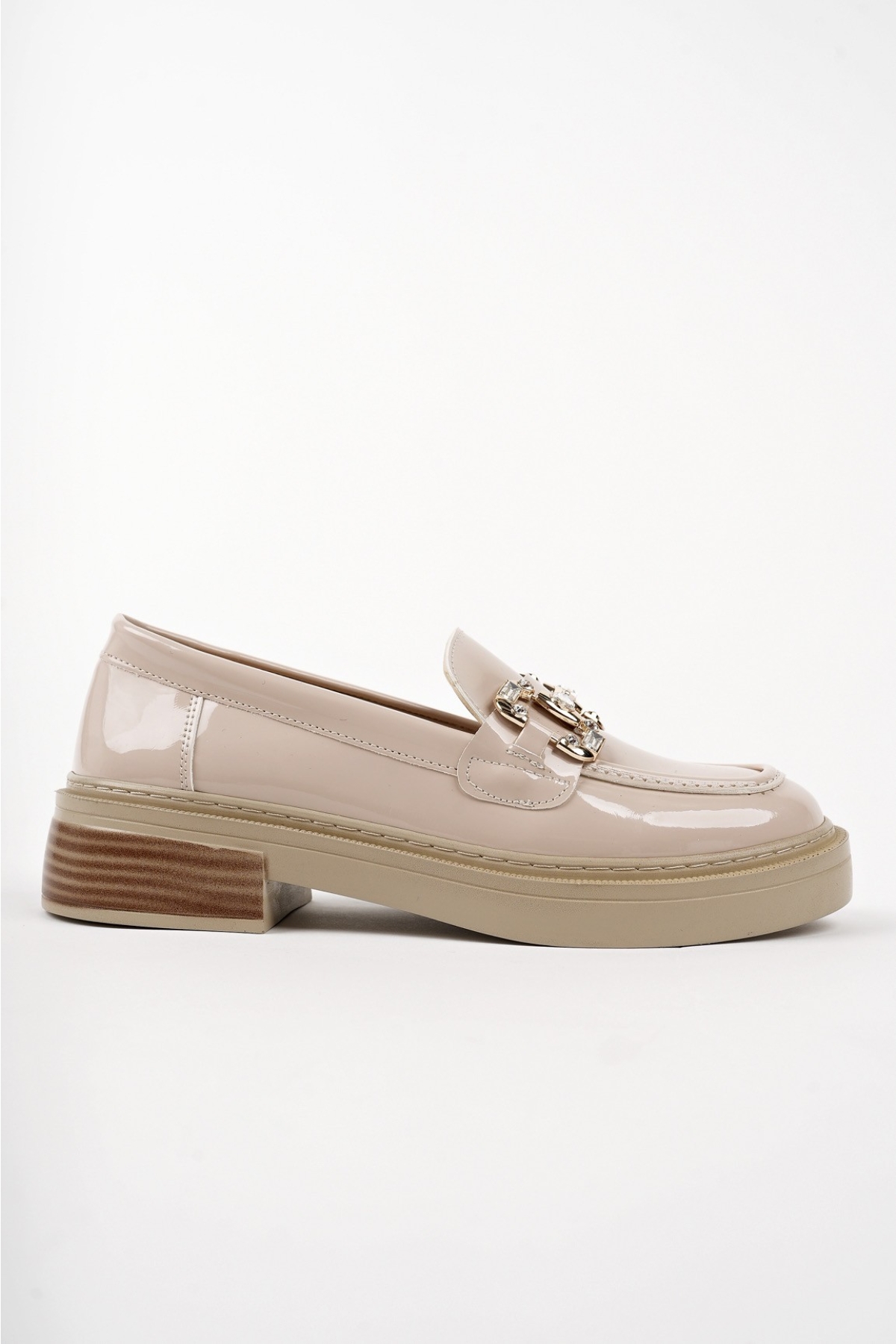 CARMENTA Kadın Loafer Kalın Taban Tokalı Günlük Casual Makosen Ayakkabı - Görsel 4