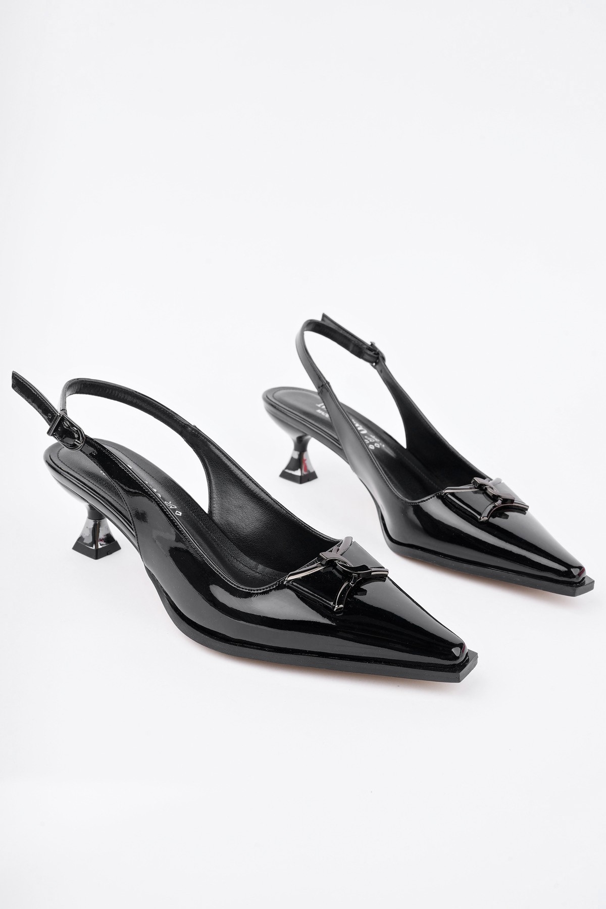 FOREST Arkası Açık Toka Detaylı Günlük Klasik Topuklu Kadın Stiletto Ayakkabı - Görsel 2