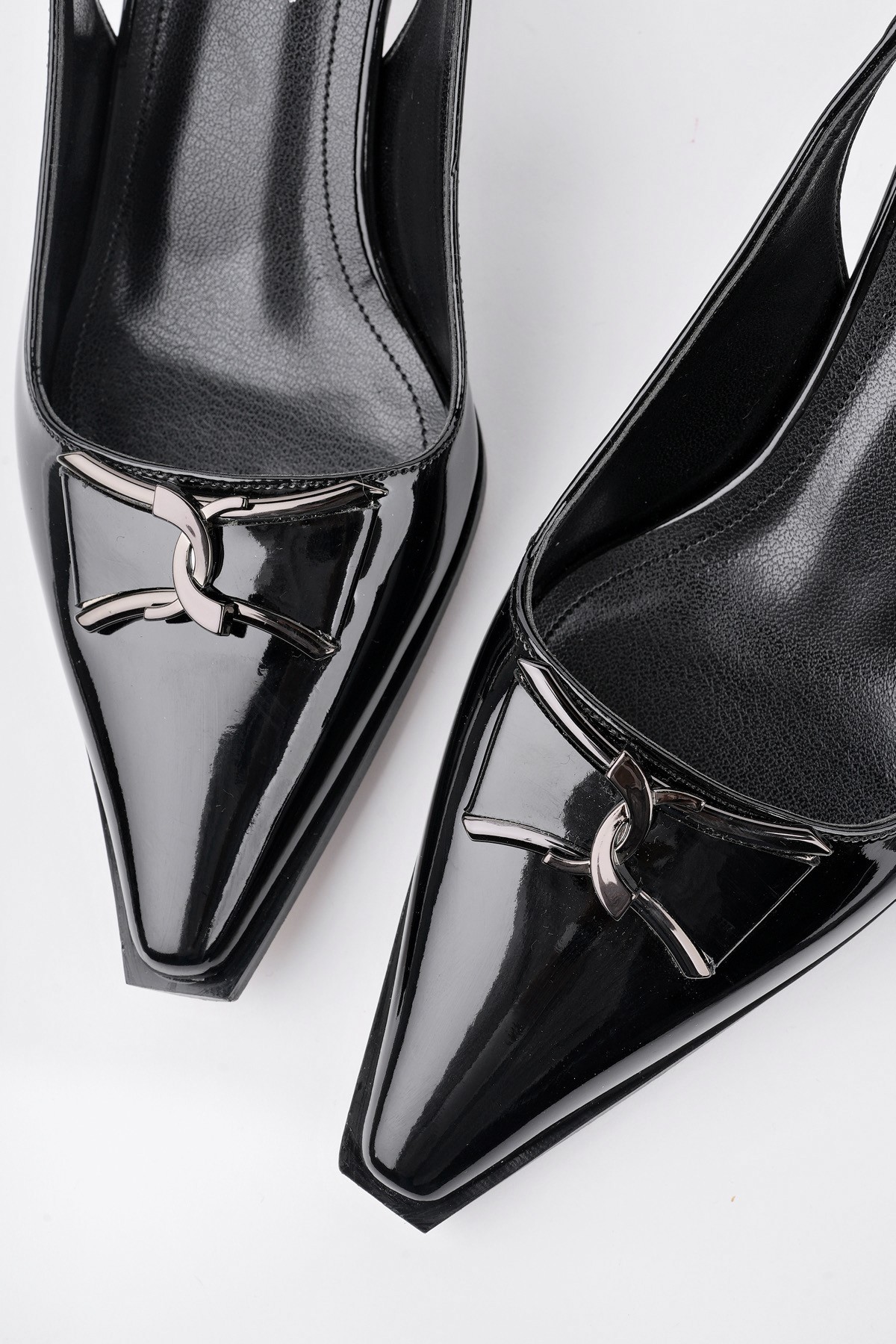 FOREST Arkası Açık Toka Detaylı Günlük Klasik Topuklu Kadın Stiletto Ayakkabı - Görsel 6