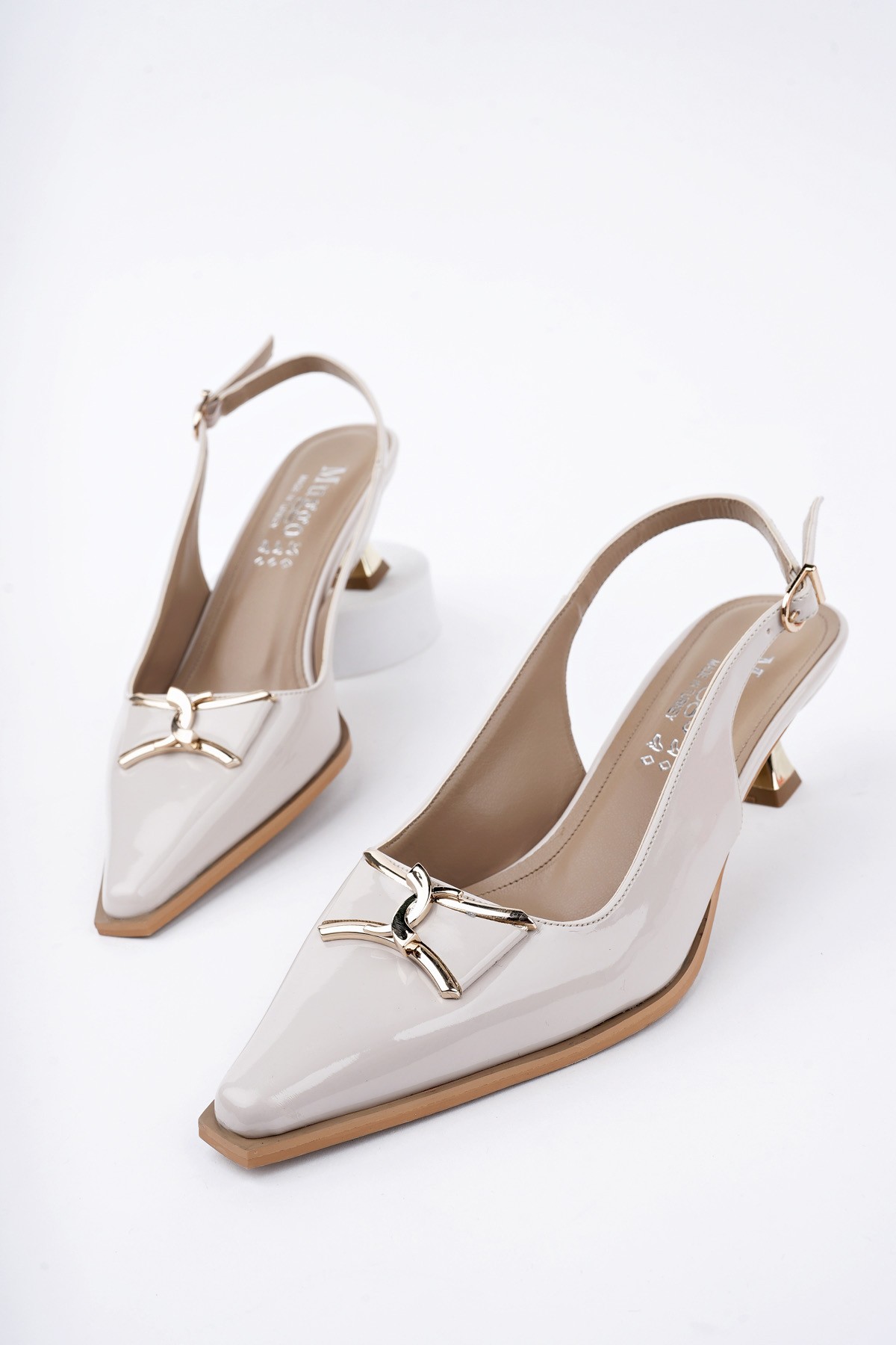 FOREST Arkası Açık Toka Detaylı Günlük Klasik Topuklu Kadın Stiletto Ayakkabı - Görsel 7