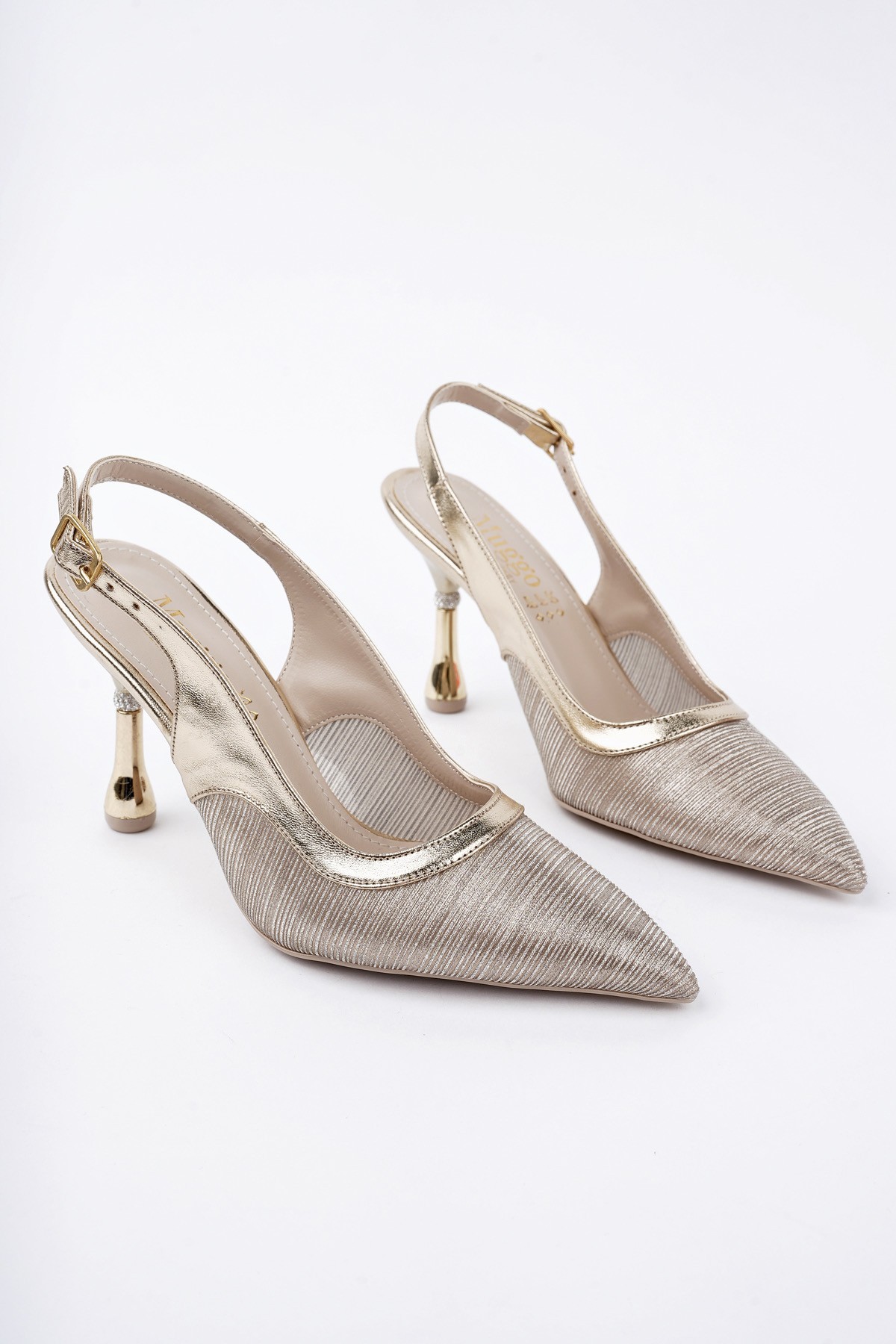 ARYNA Sivri Burun Arkası Açık Günlük Klasik Kadın Topuklu Ayakkabı - Görsel 9