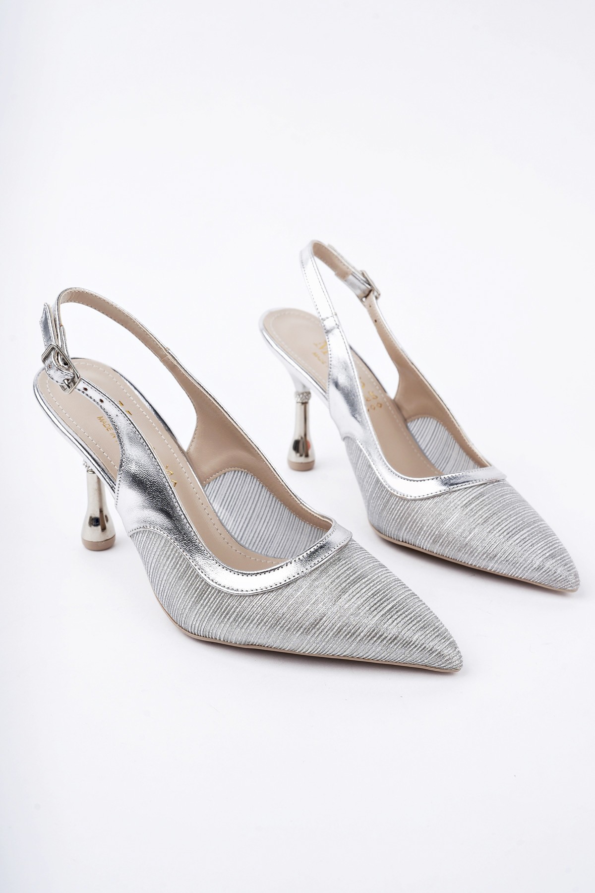 ARYNA Sivri Burun Arkası Açık Günlük Klasik Kadın Topuklu Ayakkabı - Görsel 8