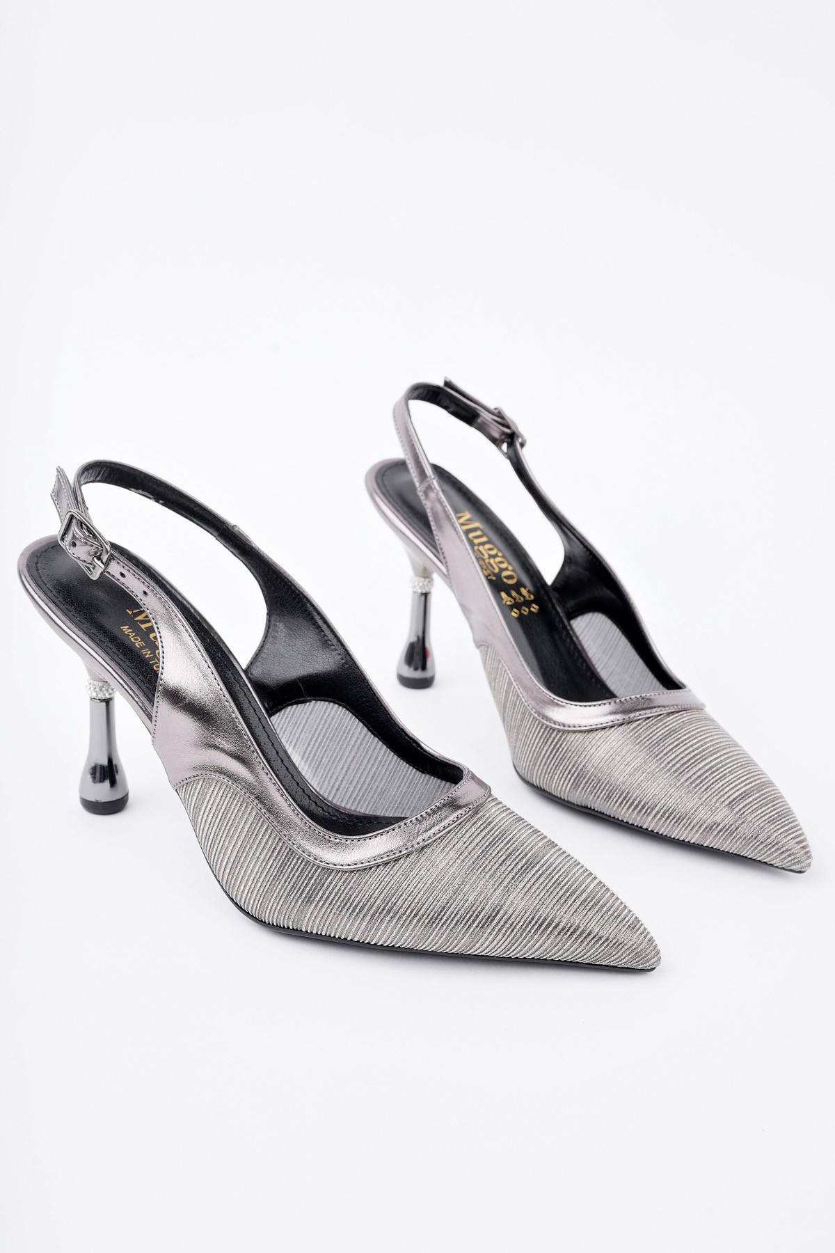 ARYNA Sivri Burun Arkası Açık Günlük Klasik Kadın Topuklu Ayakkabı - Görsel 7