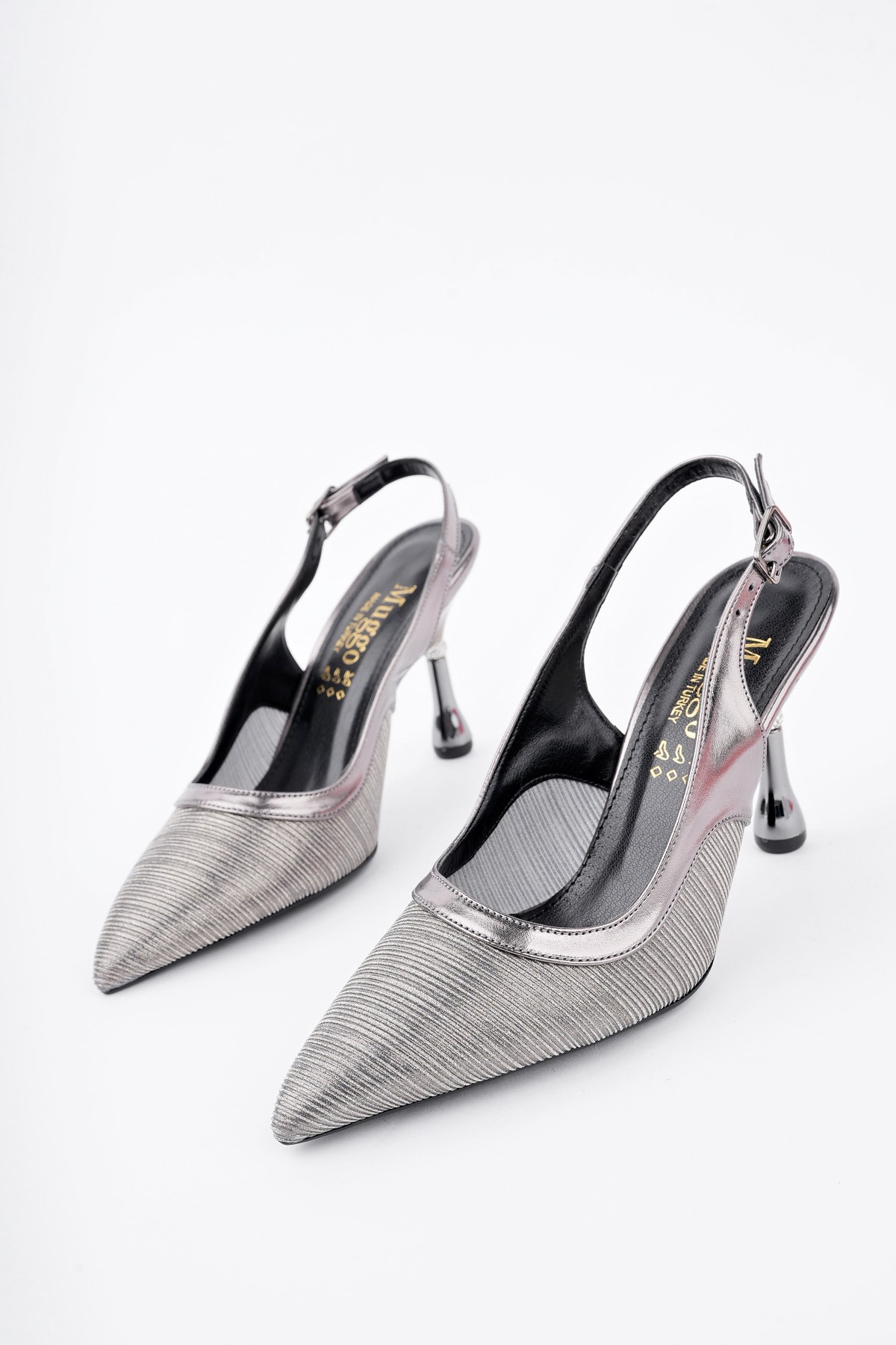 ARYNA Sivri Burun Arkası Açık Günlük Klasik Kadın Topuklu Ayakkabı - Görsel 8