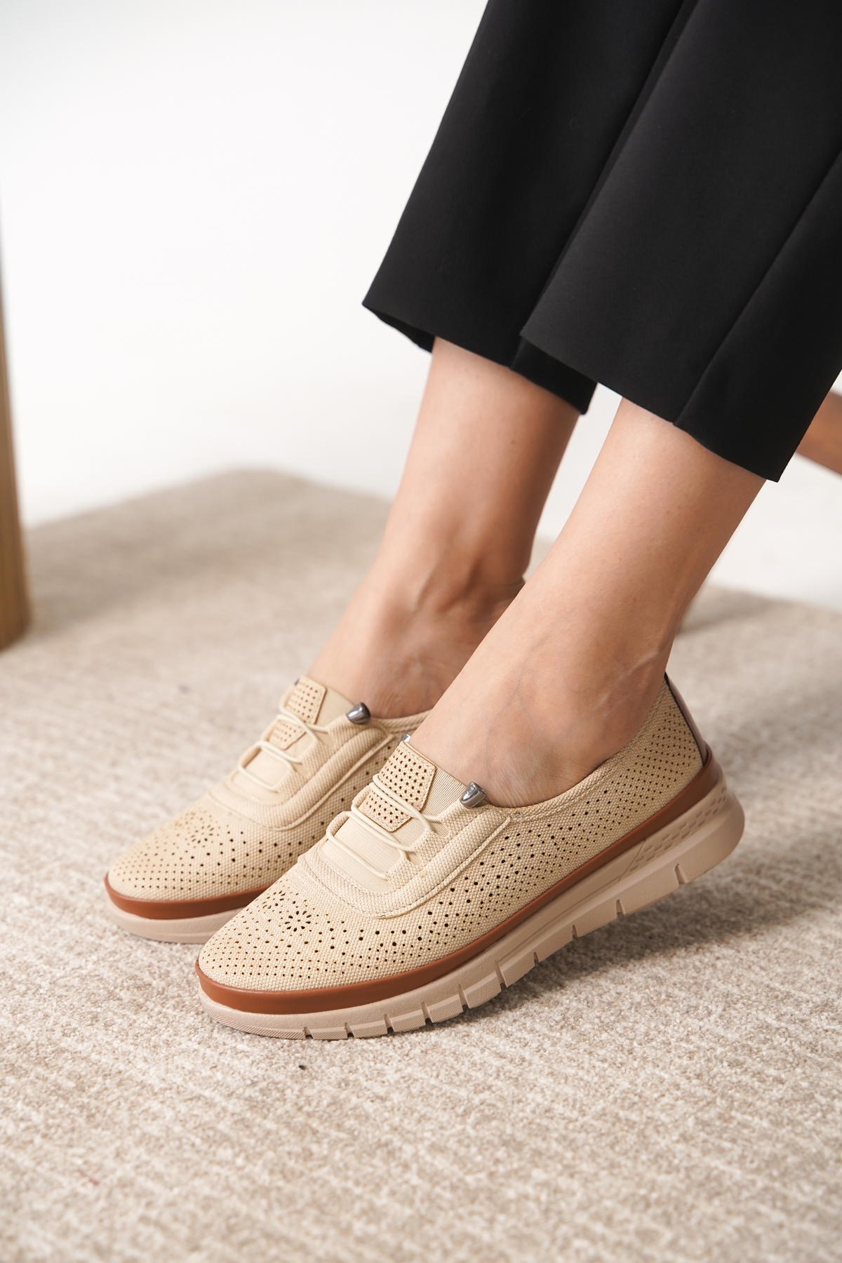 Garantili D0119 Günlük Ortopedik Kadın Babet Ayakkabı - Görsel 3