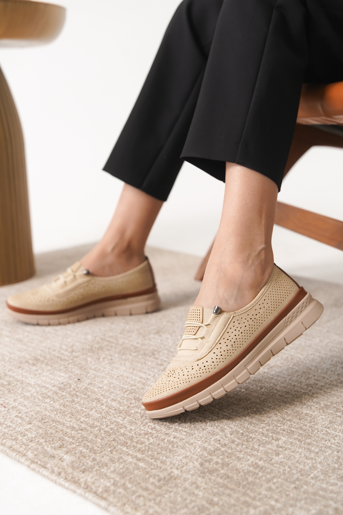 Garantili D0119 Günlük Ortopedik Kadın Babet Ayakkabı - Görsel 4