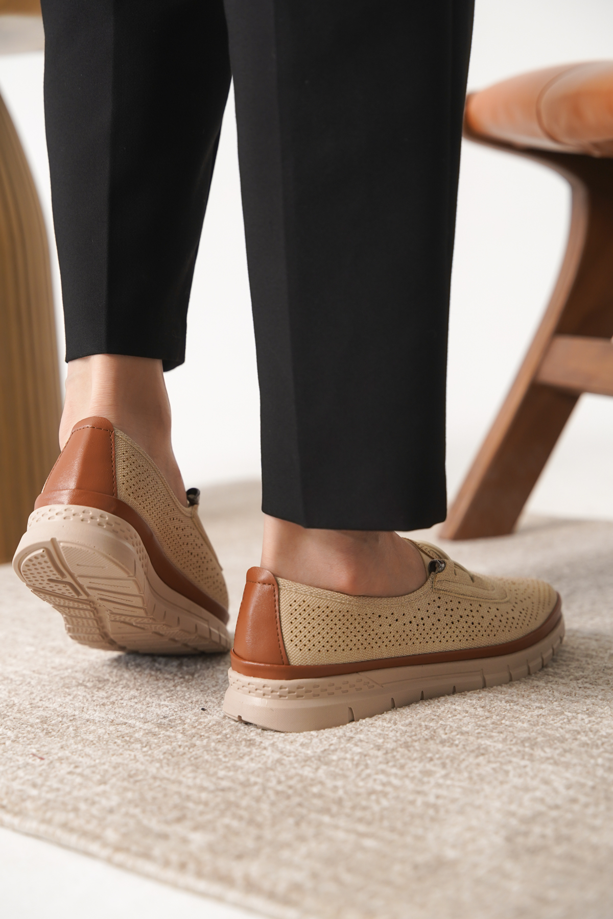 Garantili D0119 Günlük Ortopedik Kadın Babet Ayakkabı - Görsel 5