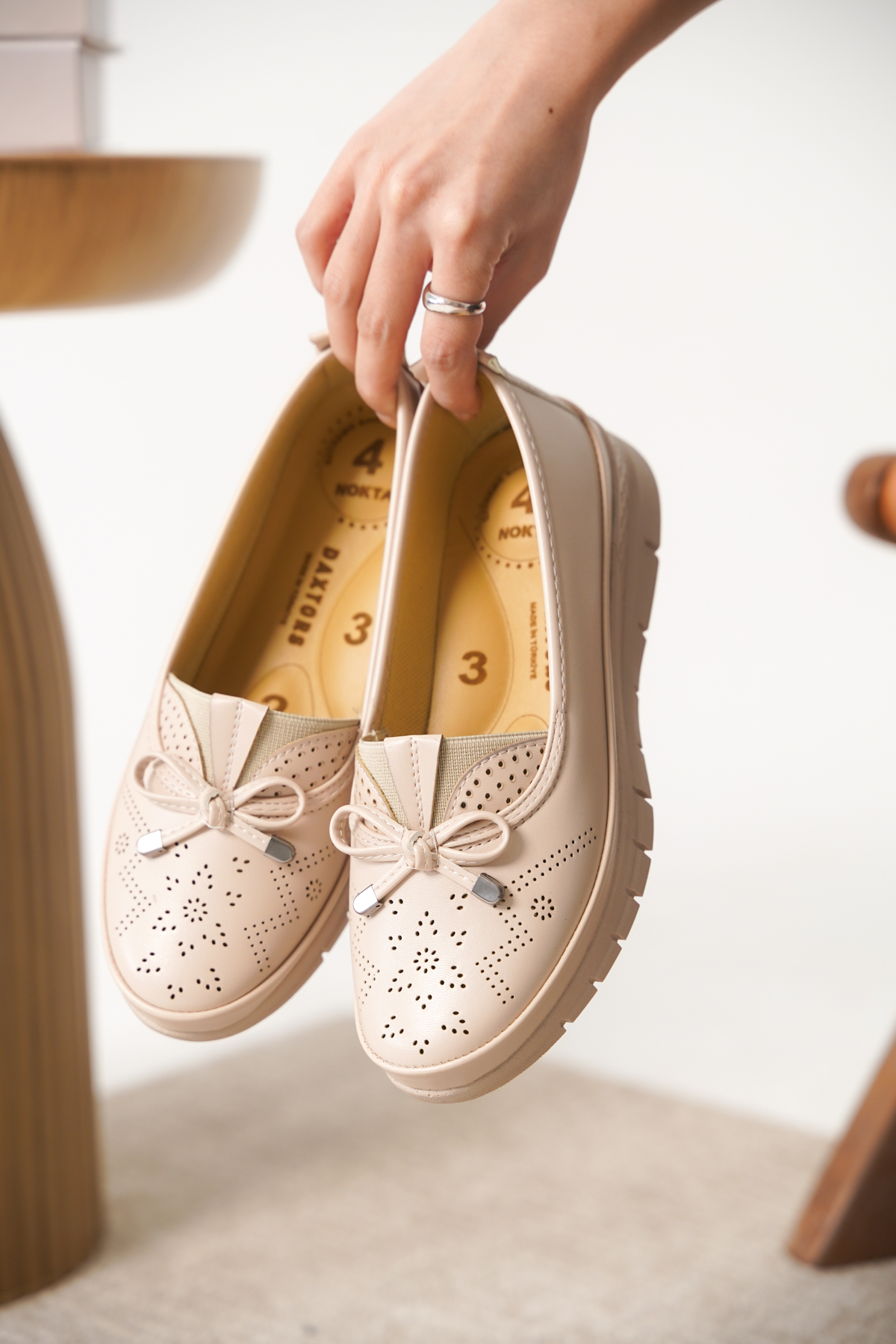 Garantili D0109 Günlük Ortopedik Kadın Babet Ayakkabı - Görsel 4