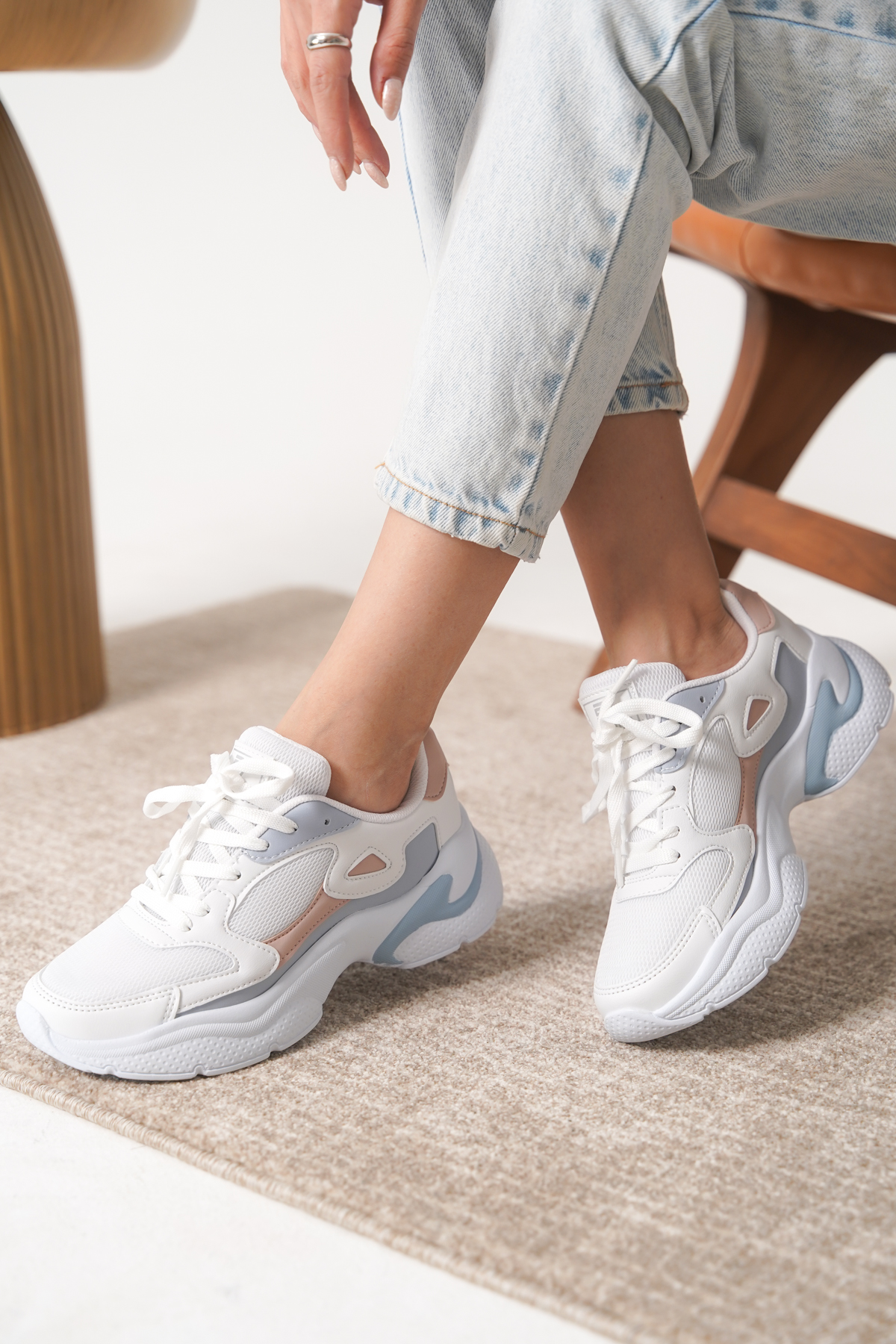 Garantili D1152 Günlük Ortopedik Kadın Sneaker Spor Ayakkabı - Görsel 2