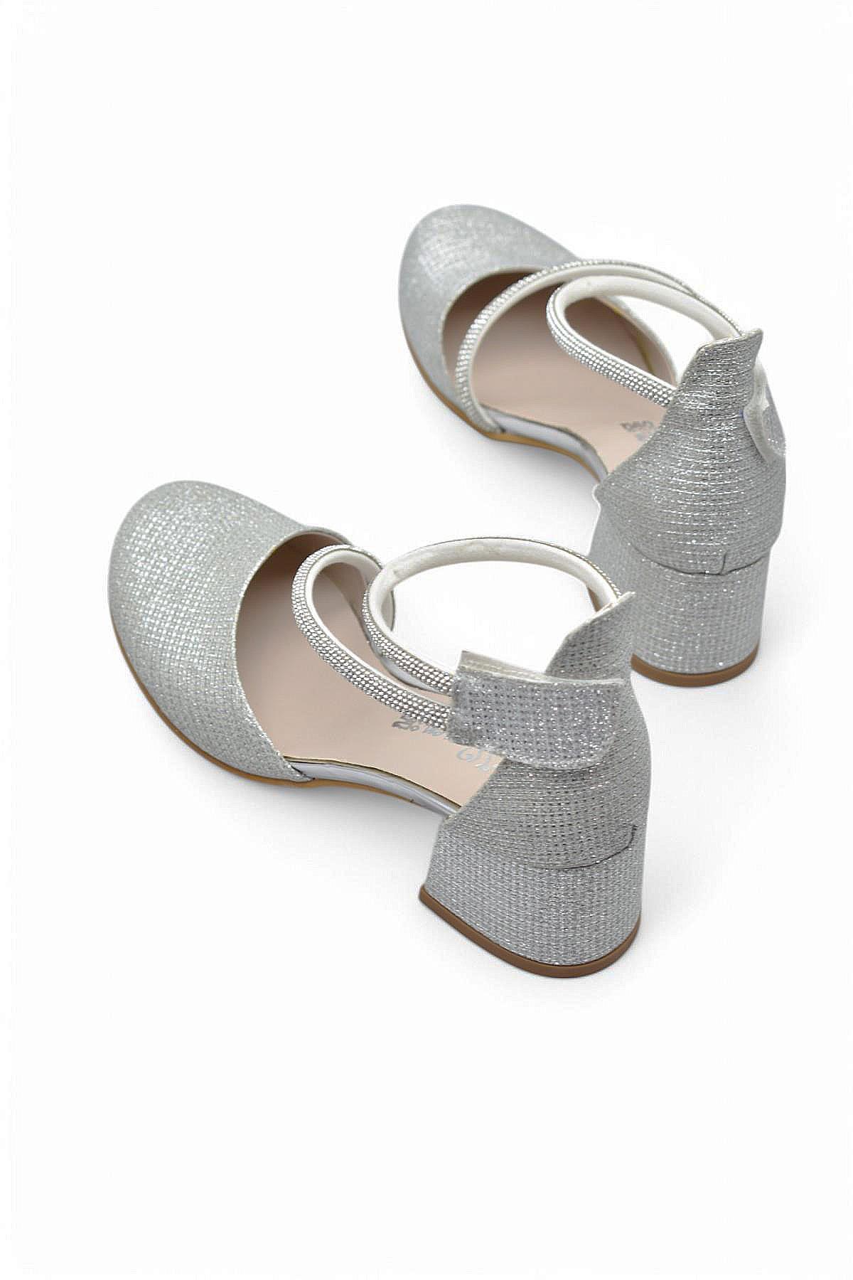 354 Abiye Kız Çocuk Topuklu Ayakkabı Kız Çocuk Nişan Abiye Ayakkabısı - Görsel 8