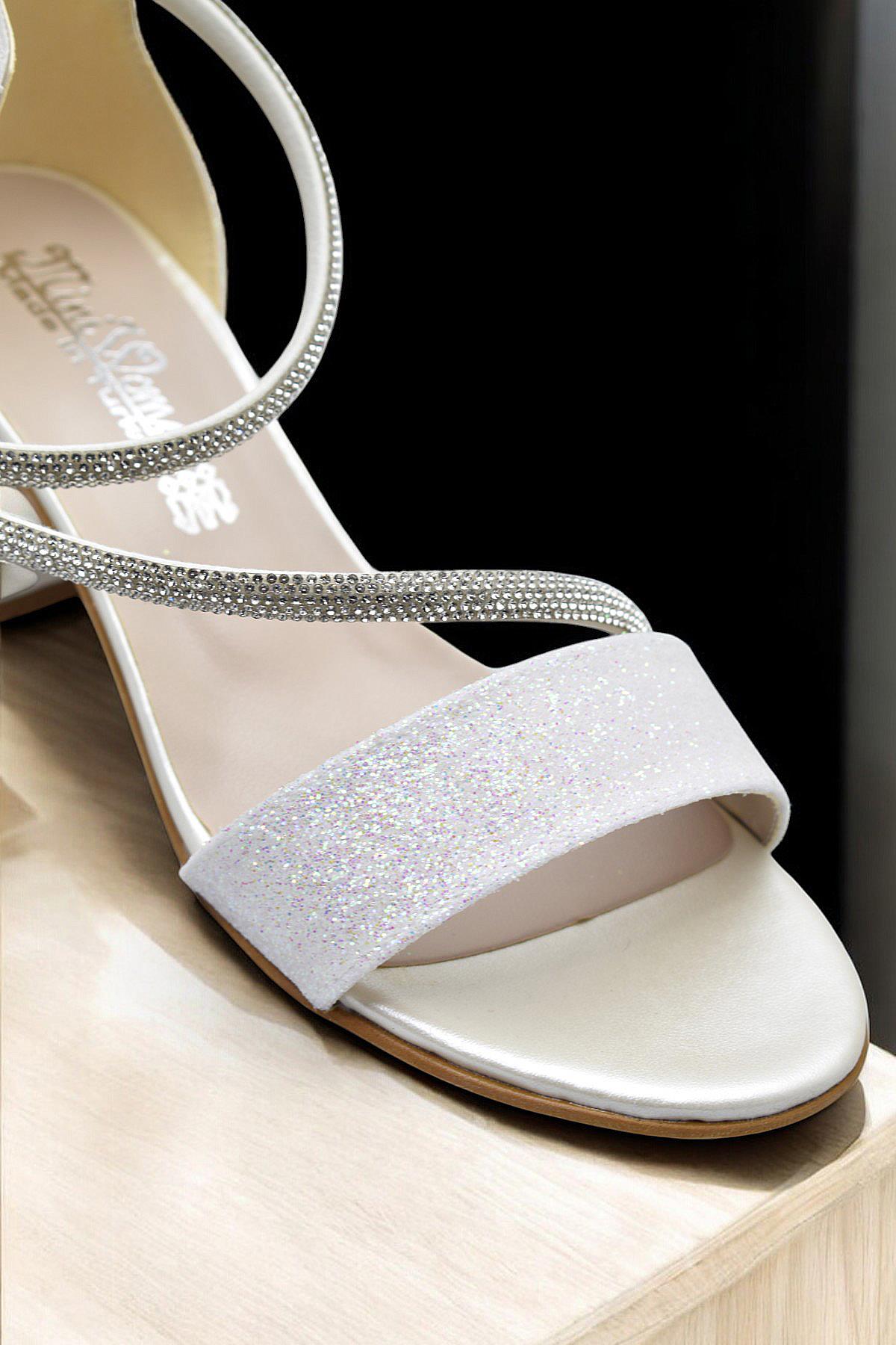 259 Abiye Kız Çocuk Topuklu Ayakkabı Düğünlük Nişan Abiye Elbise Ayakkabısı - Görsel 6