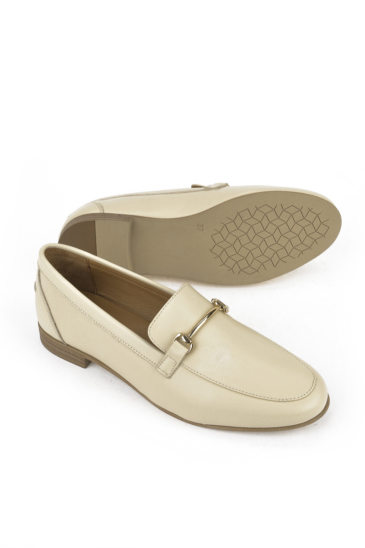 Hakiki Deri Kadın Ayakkabı 1511033Z483083 Krem - Görsel 5