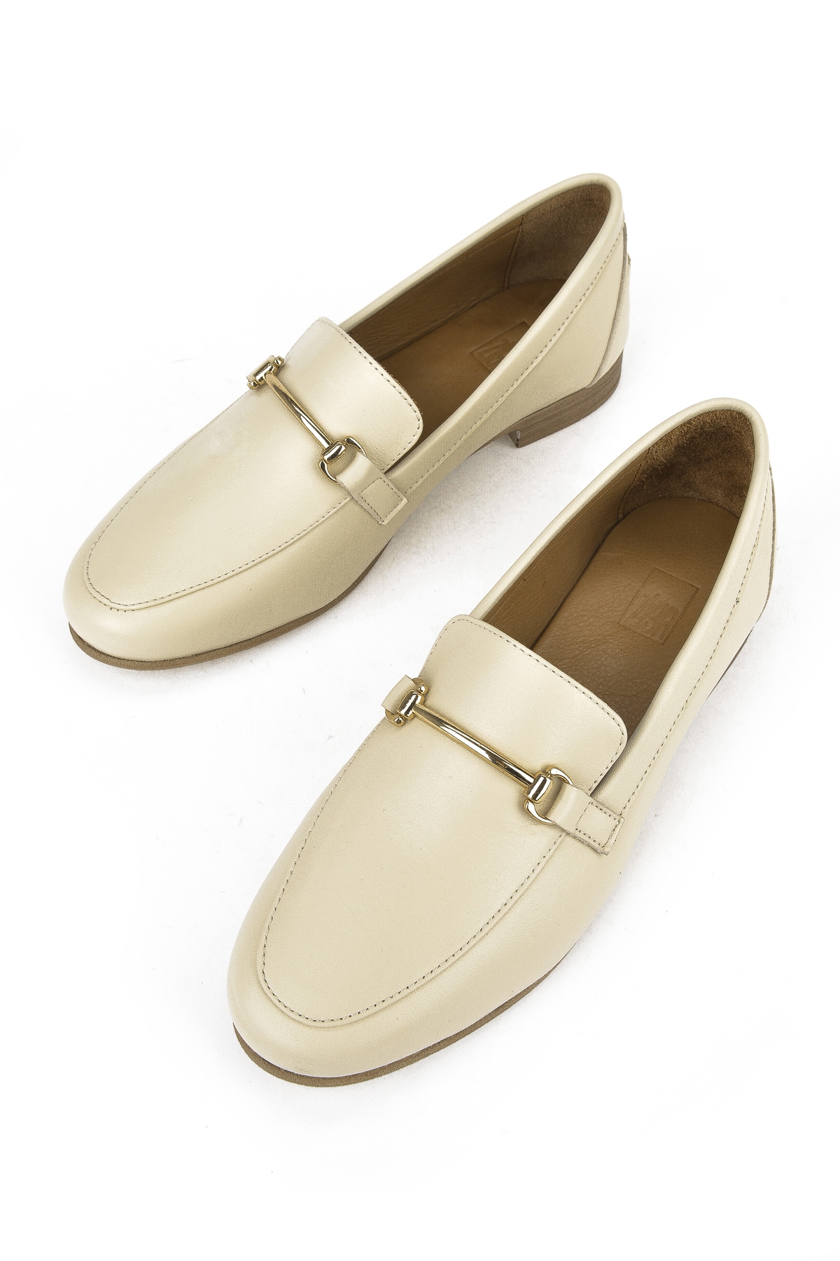 Hakiki Deri Kadın Ayakkabı 1511033Z483083 Krem - Görsel 6