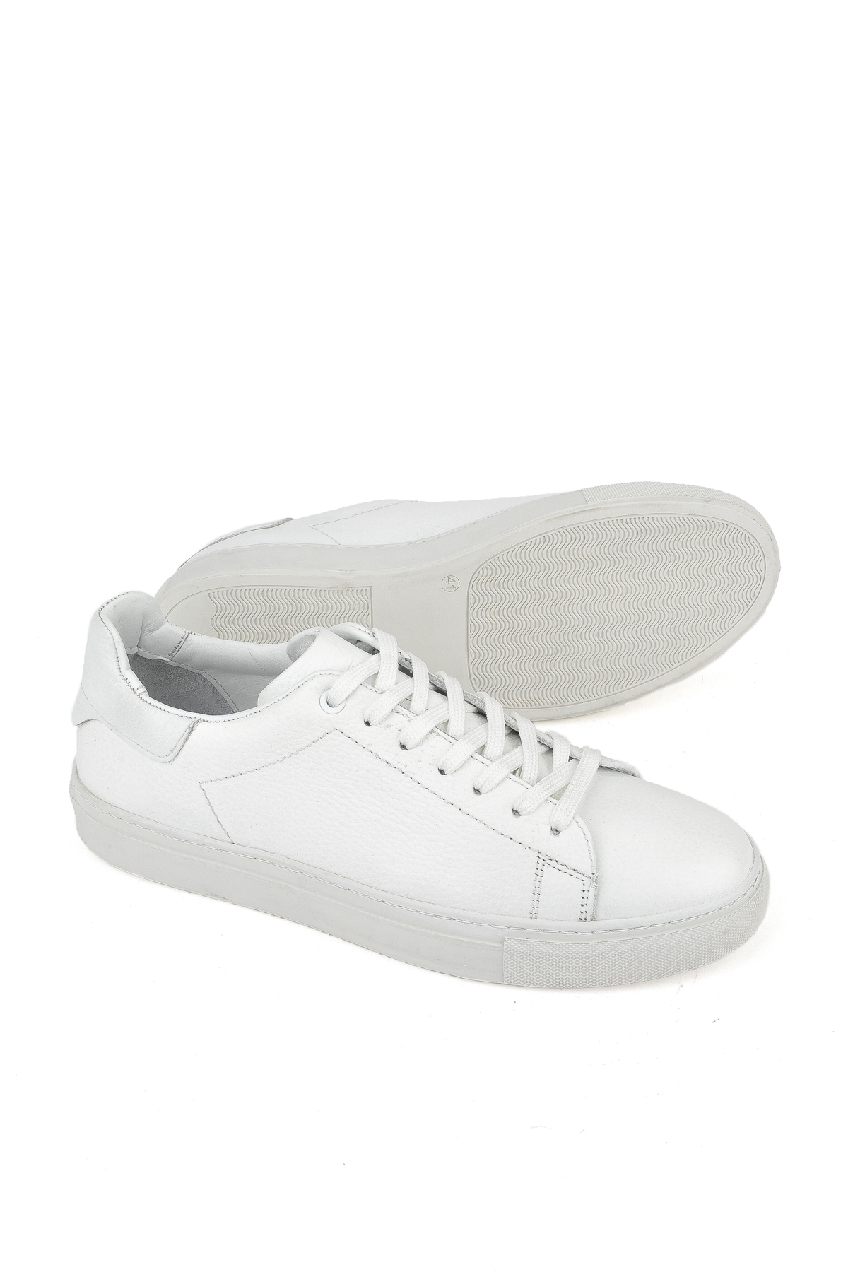 Erkek Hakiki Deri Sneaker 1511026ZF7 Beyaz - Görsel 5