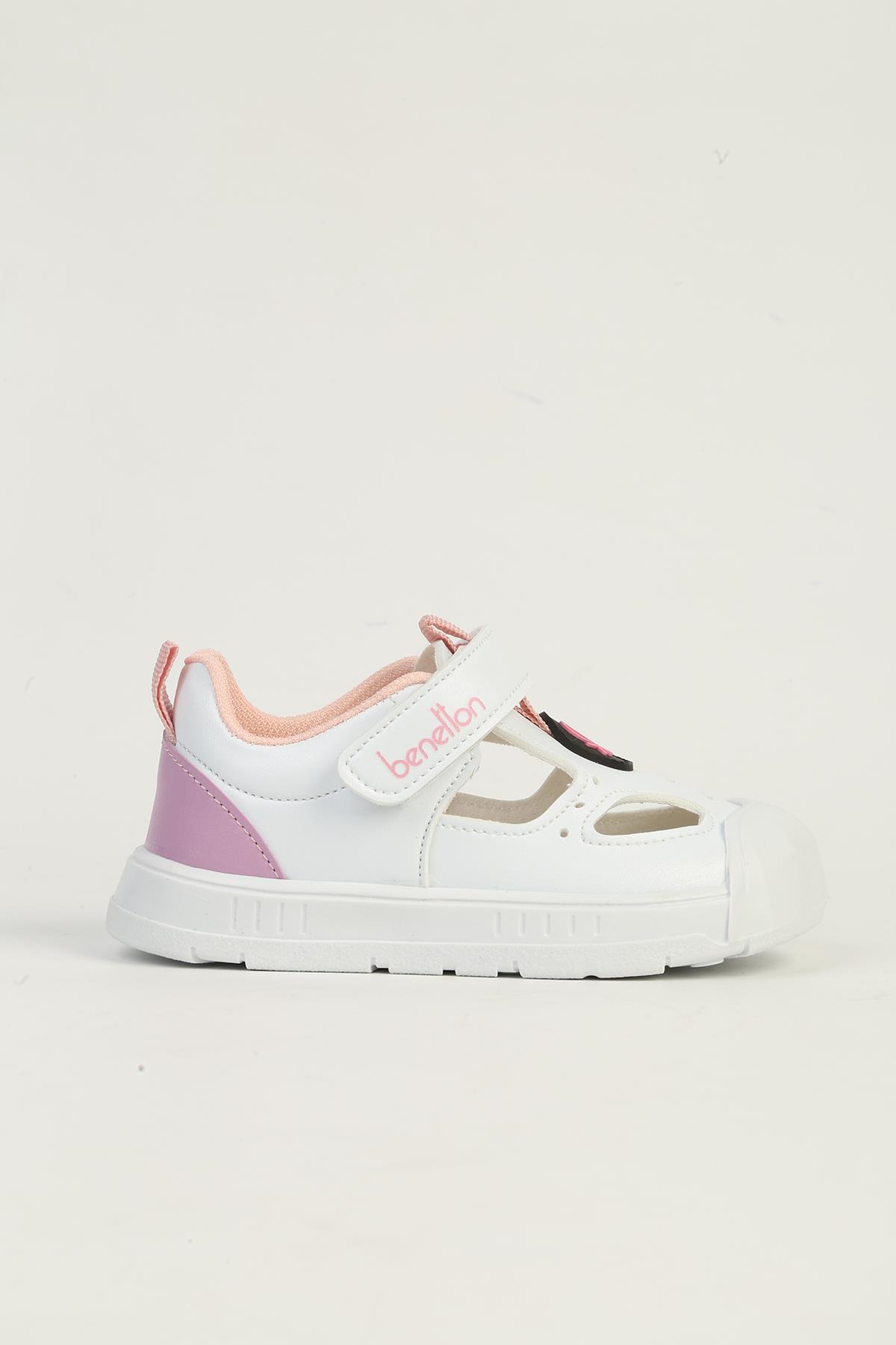 Beyaz Pudra Çocuk Spor Ayakkabı BN-1402 - Görsel 2