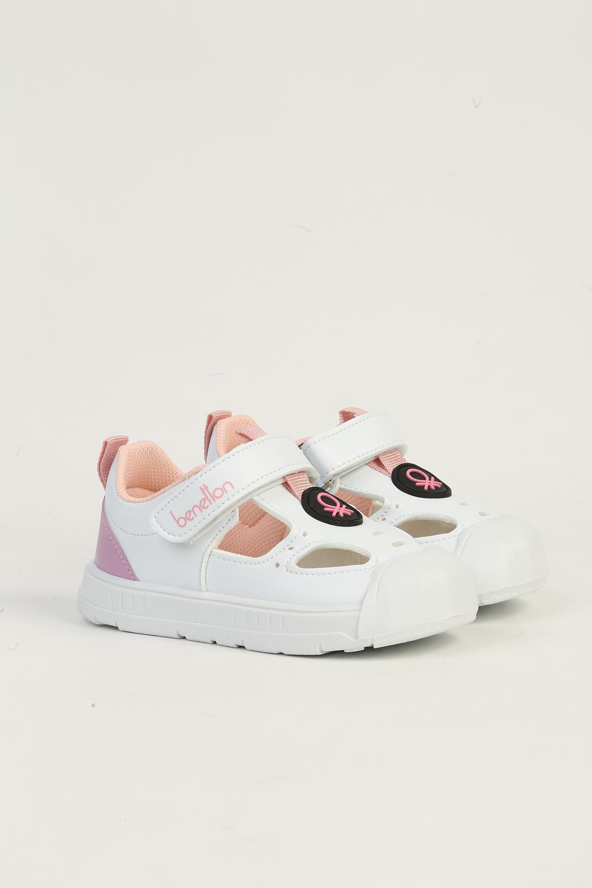 Beyaz Pudra Çocuk Spor Ayakkabı BN-1402 - Görsel 3