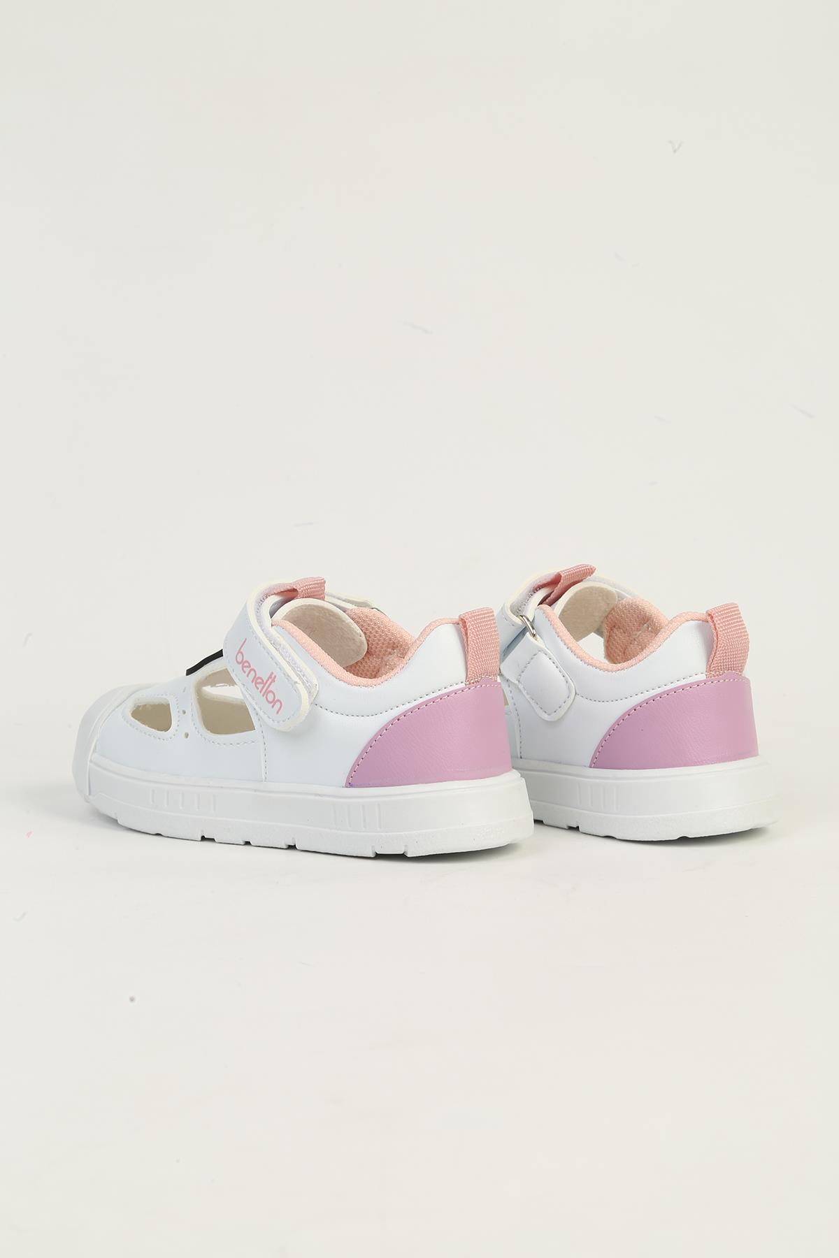 Beyaz Pudra Çocuk Spor Ayakkabı BN-1402 - Görsel 4