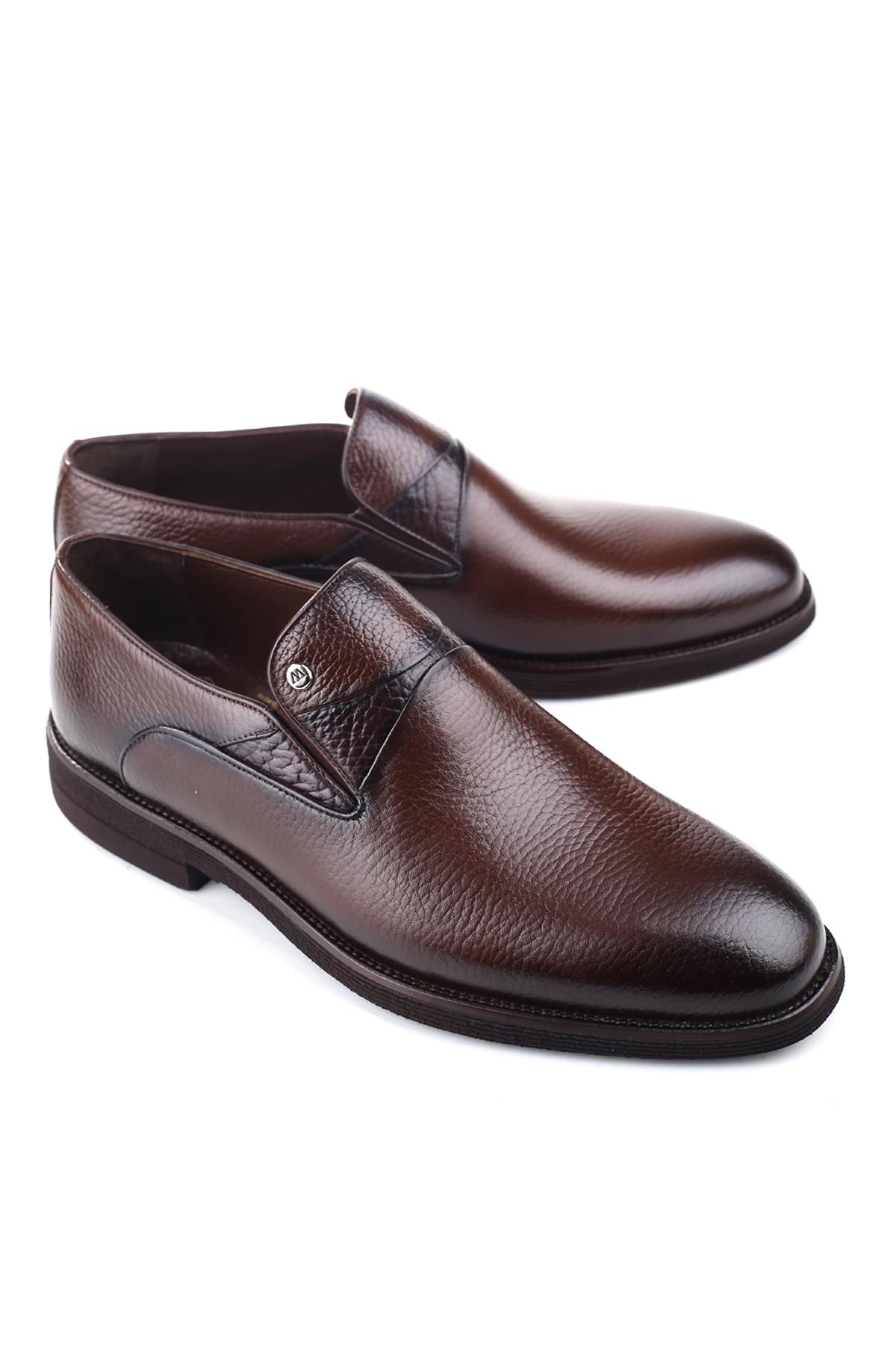 Hakiki Deri Hafif Eva Taban Bağcıksız Günlük Klasik Erkek Ayakkabı - Görsel 5