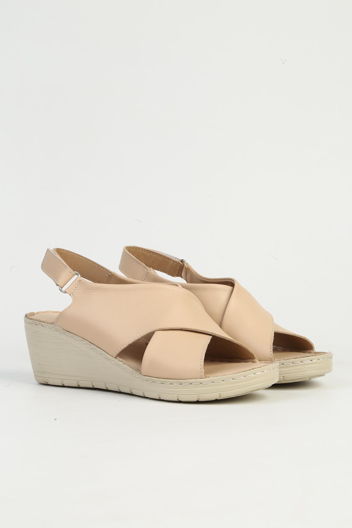 Bej Kadın Topuklu Ayakkabı PC-54679 - Görsel 2