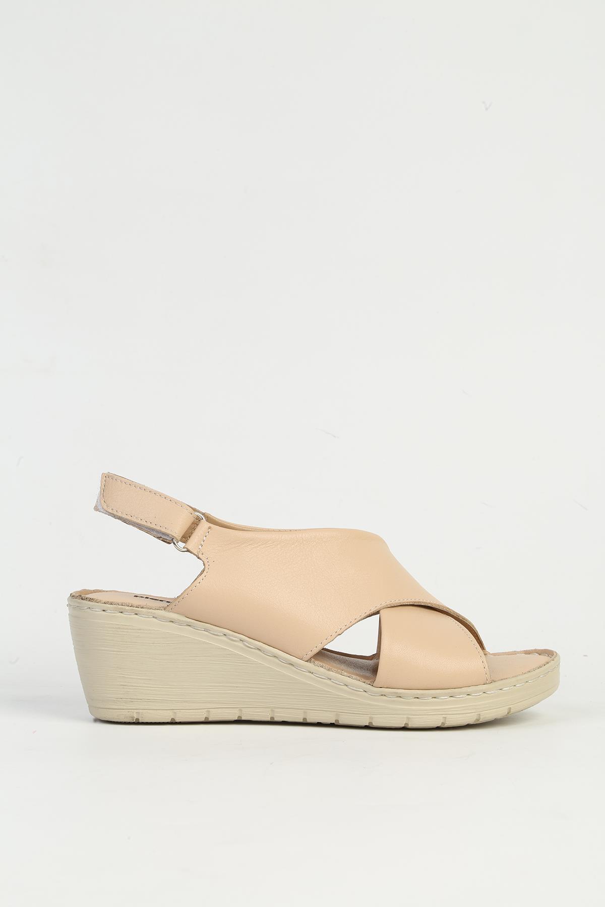 Bej Kadın Topuklu Ayakkabı PC-54679 - Görsel 3