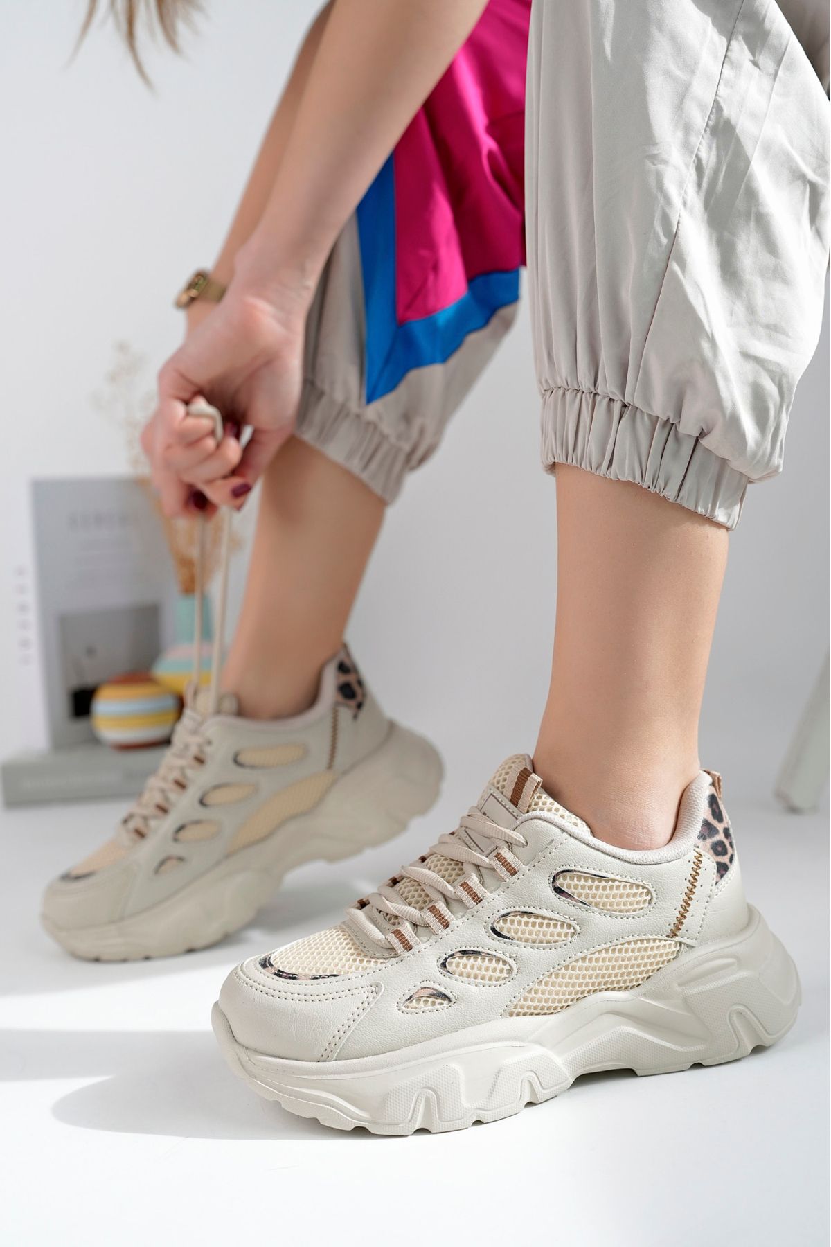 Kadın Sneaker Sararmaz Taban Ultra Hafif -3 - Görsel 2