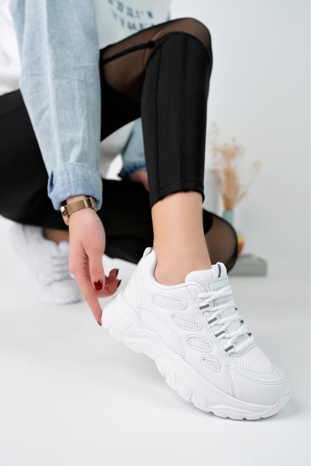 Kadın Sneaker Sararmaz Taban Ultra Hafif -3 - Görsel 2