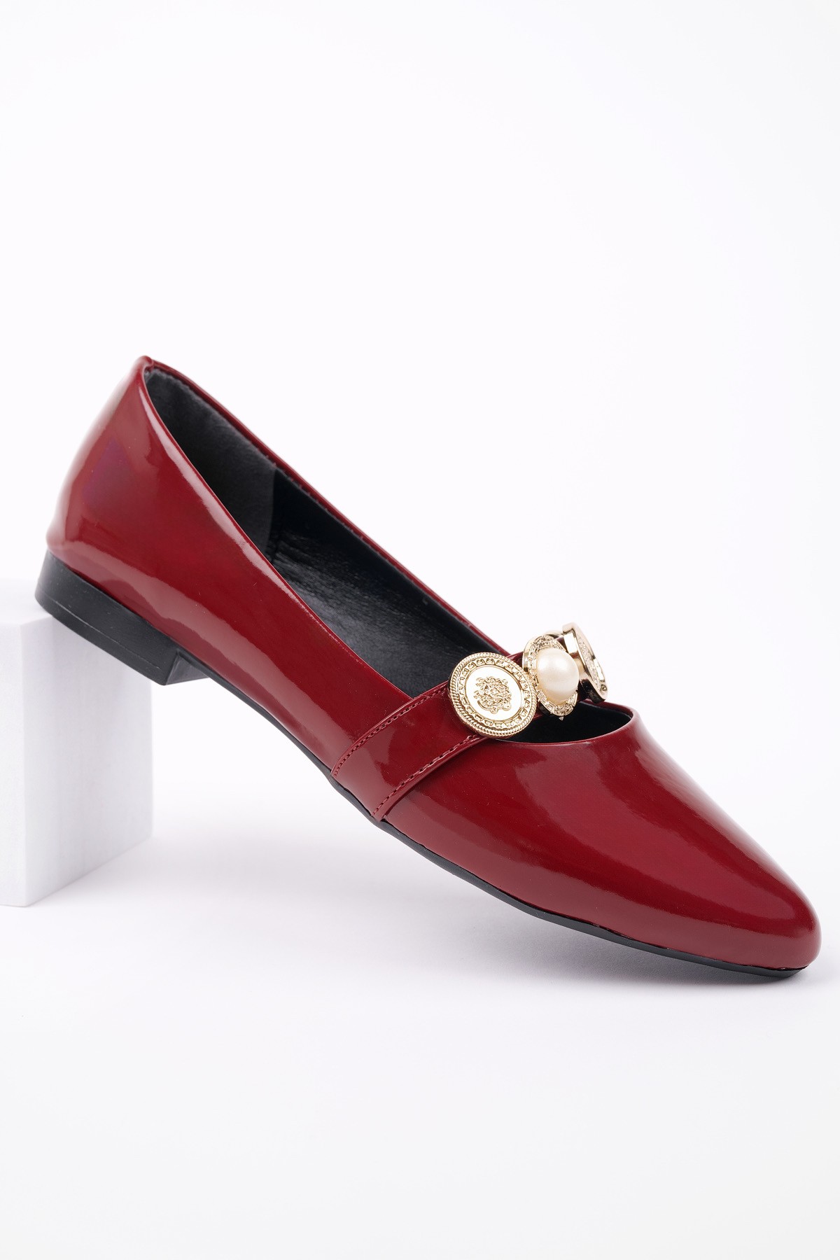 POENA Broş Detaylı Tek Bantlı Günlük Kadın Babet - Görsel 2